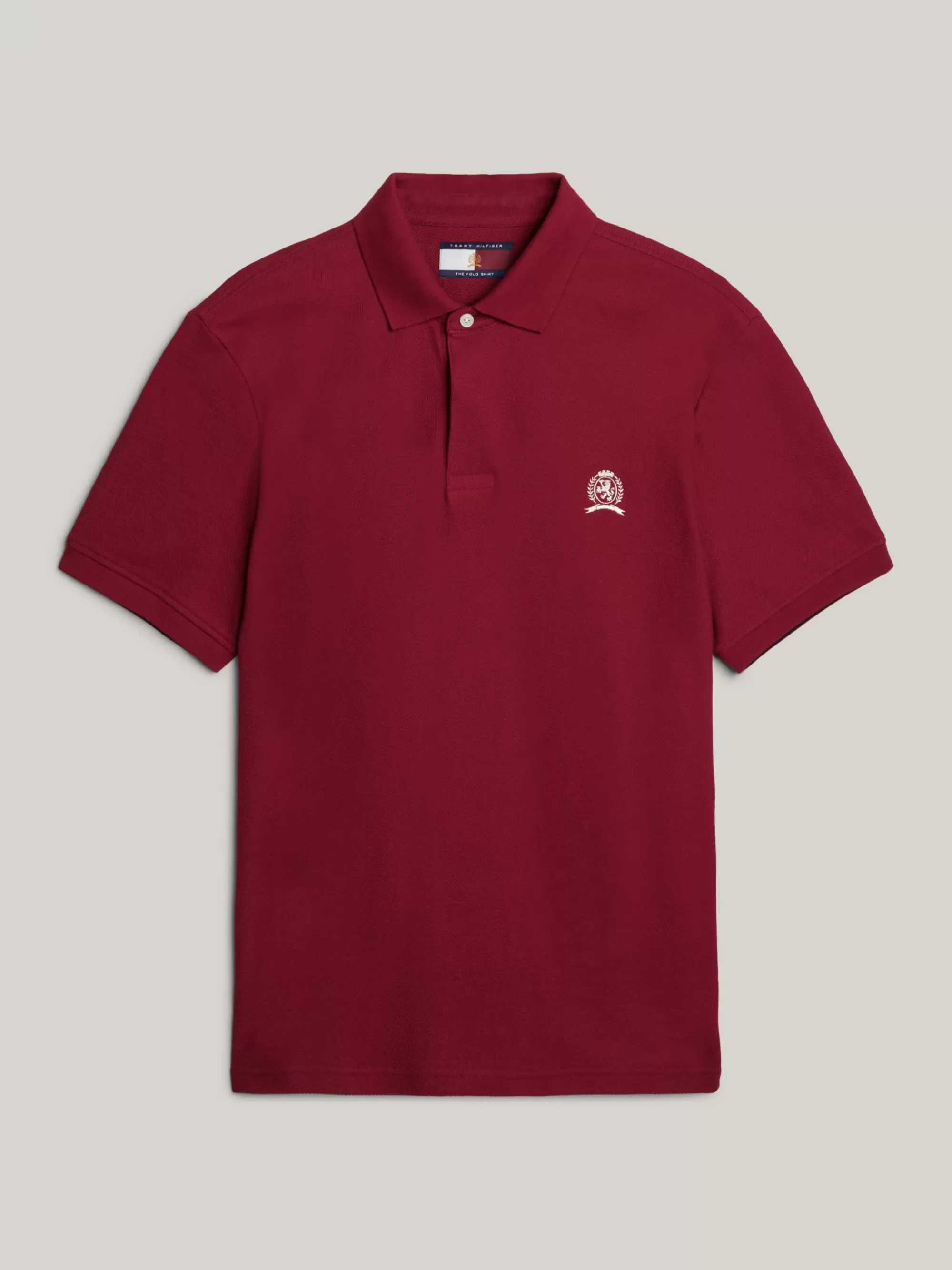 Polo's*Tommy Hilfiger Classics Regular Polo Met Geborduurd Embleem ROUGE