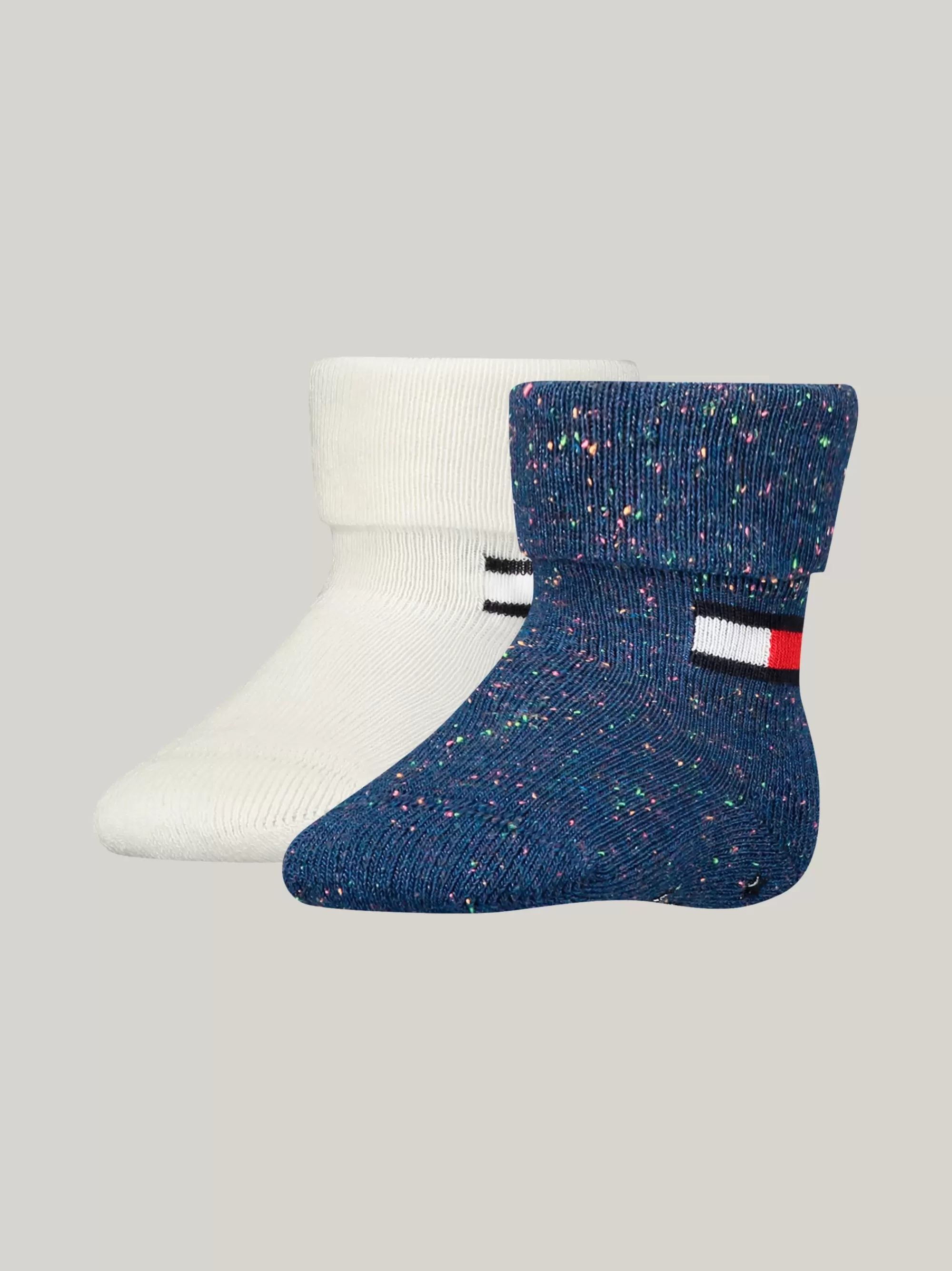 Meisjes | Jongens*Tommy Hilfiger Classics Set Van 2 Paar Antislipsokken Met Omslag NAVY / WHITE