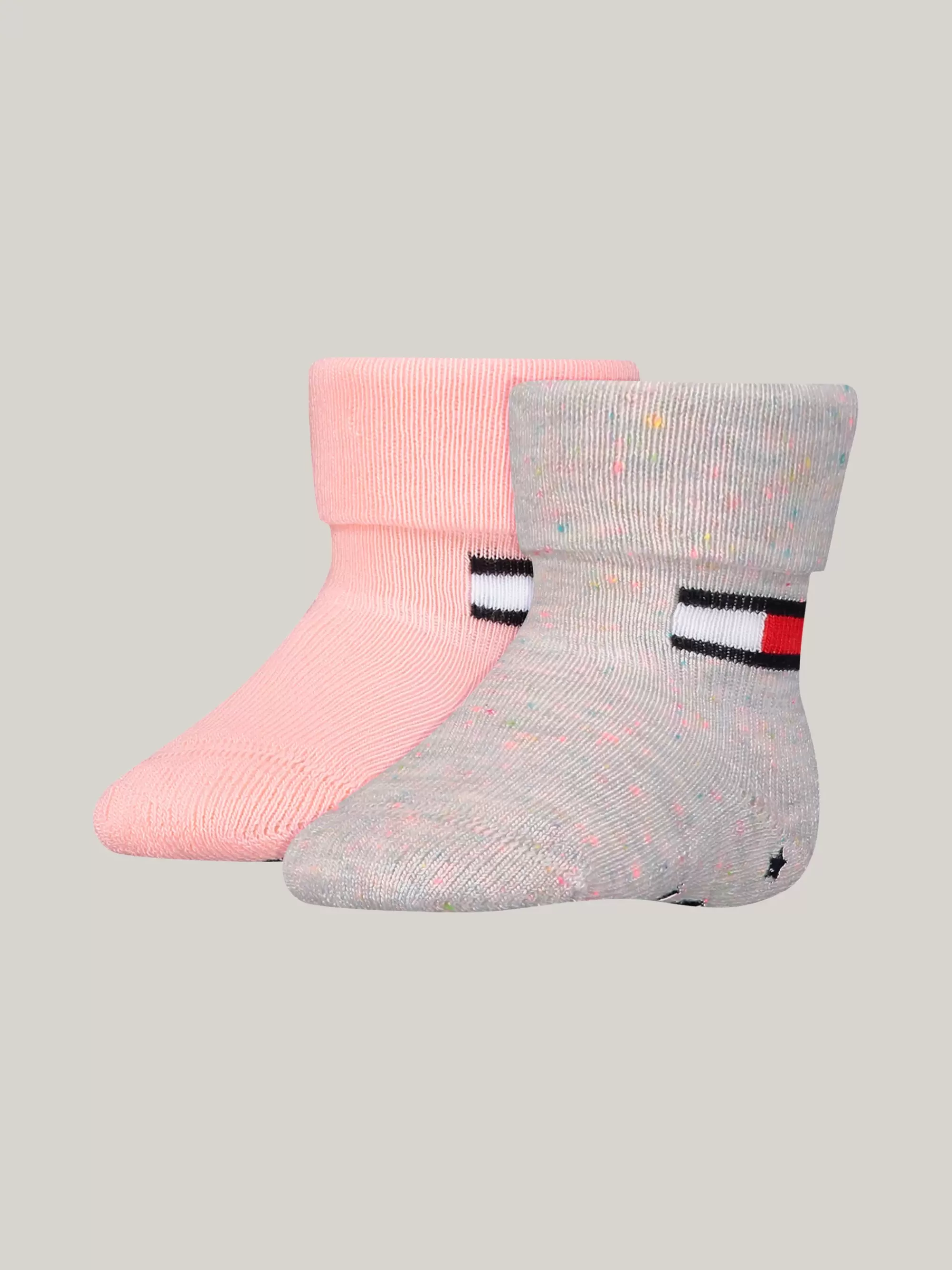 Meisjes | Jongens*Tommy Hilfiger Classics Set Van 2 Paar Antislipsokken Met Omslag PINK COMBO