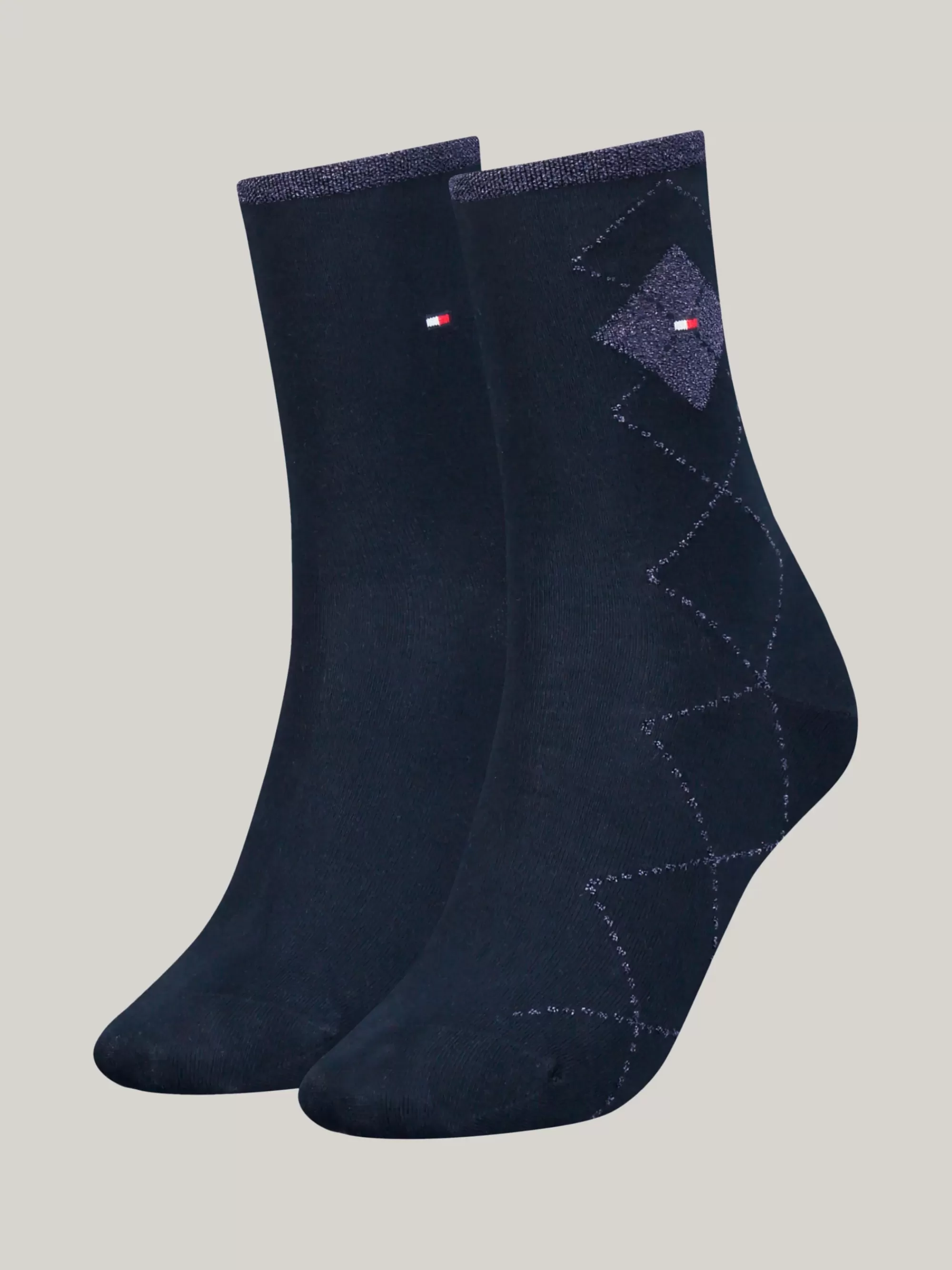 Sokken & Panty's*Tommy Hilfiger Classics Set Van 2 Paar Sokken Met Argyle-ruit NAVY