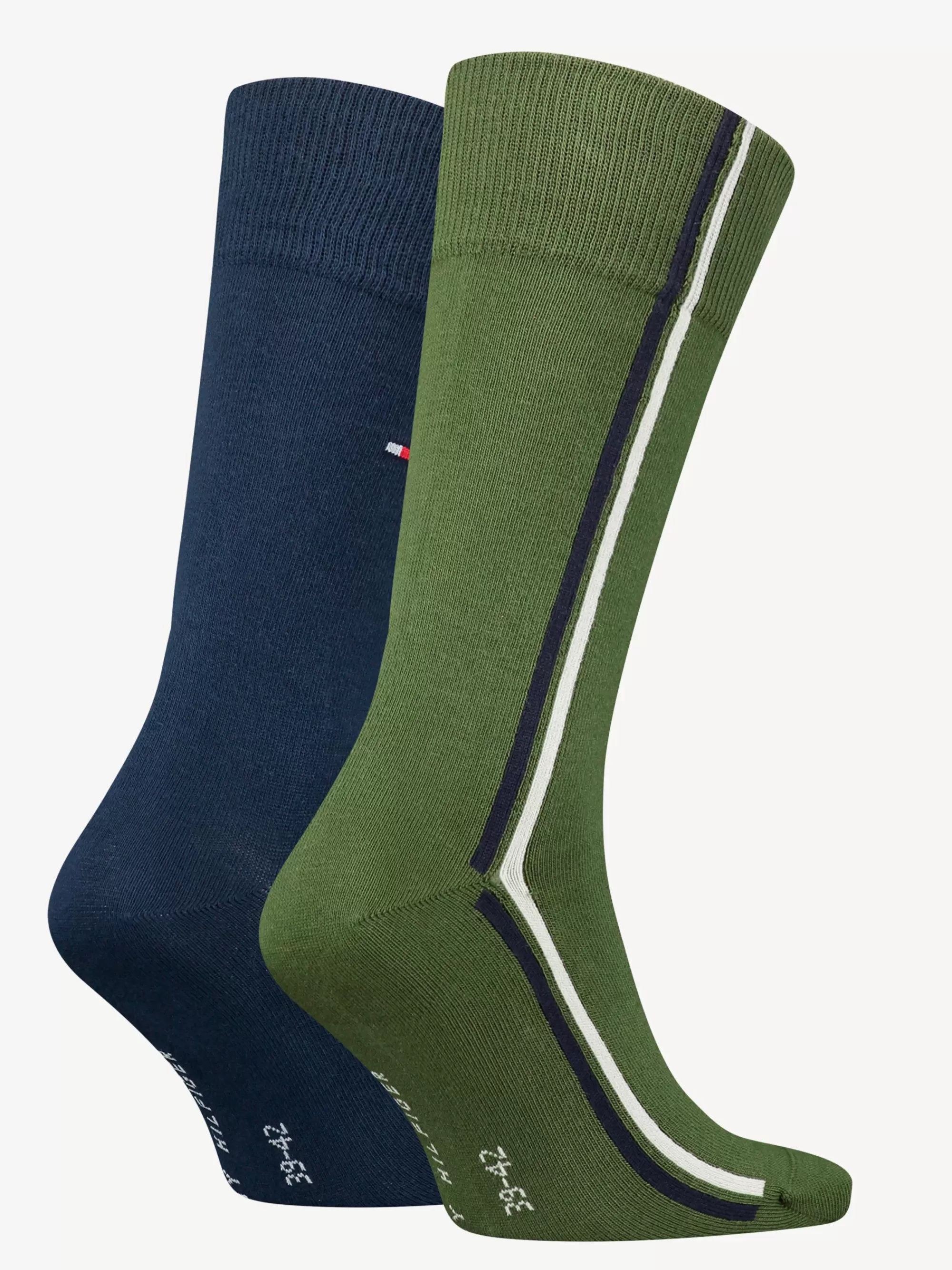 Sokken*Tommy Hilfiger Classics Set Van 2 Paar Sokken Met Signature-streep ARMY GREEN