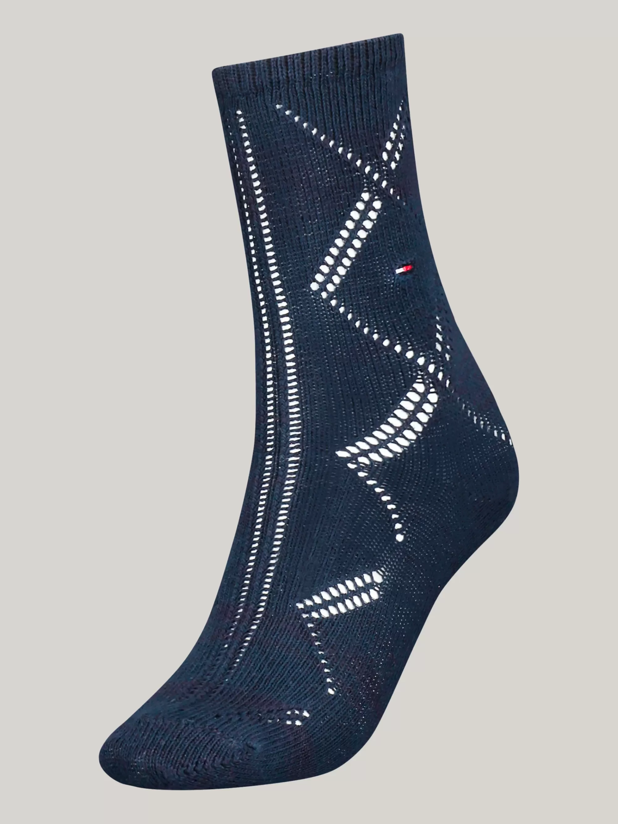 Sokken & Panty's*Tommy Hilfiger Classics Sokken Met Open Argyle-patroon NAVY