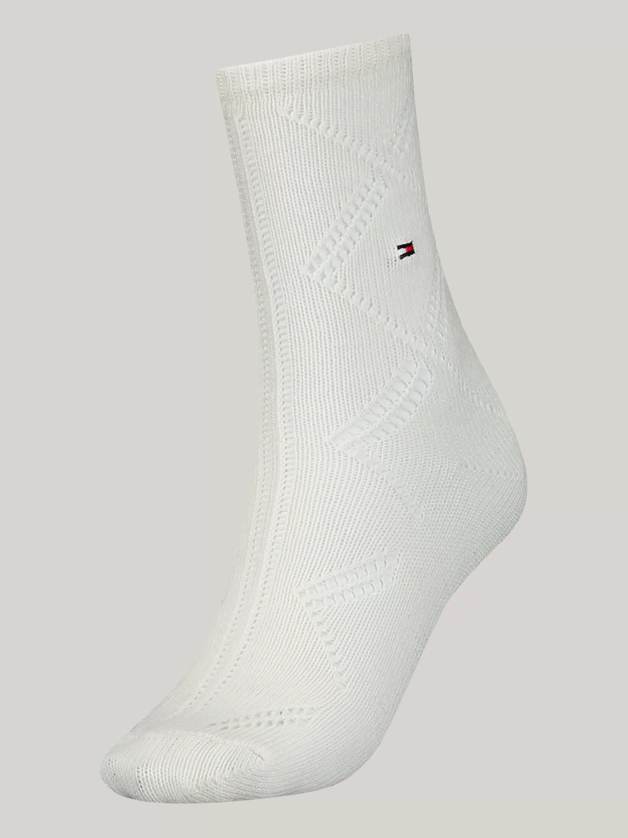Sokken & Panty's*Tommy Hilfiger Classics Sokken Met Open Argyle-patroon OFF WHITE