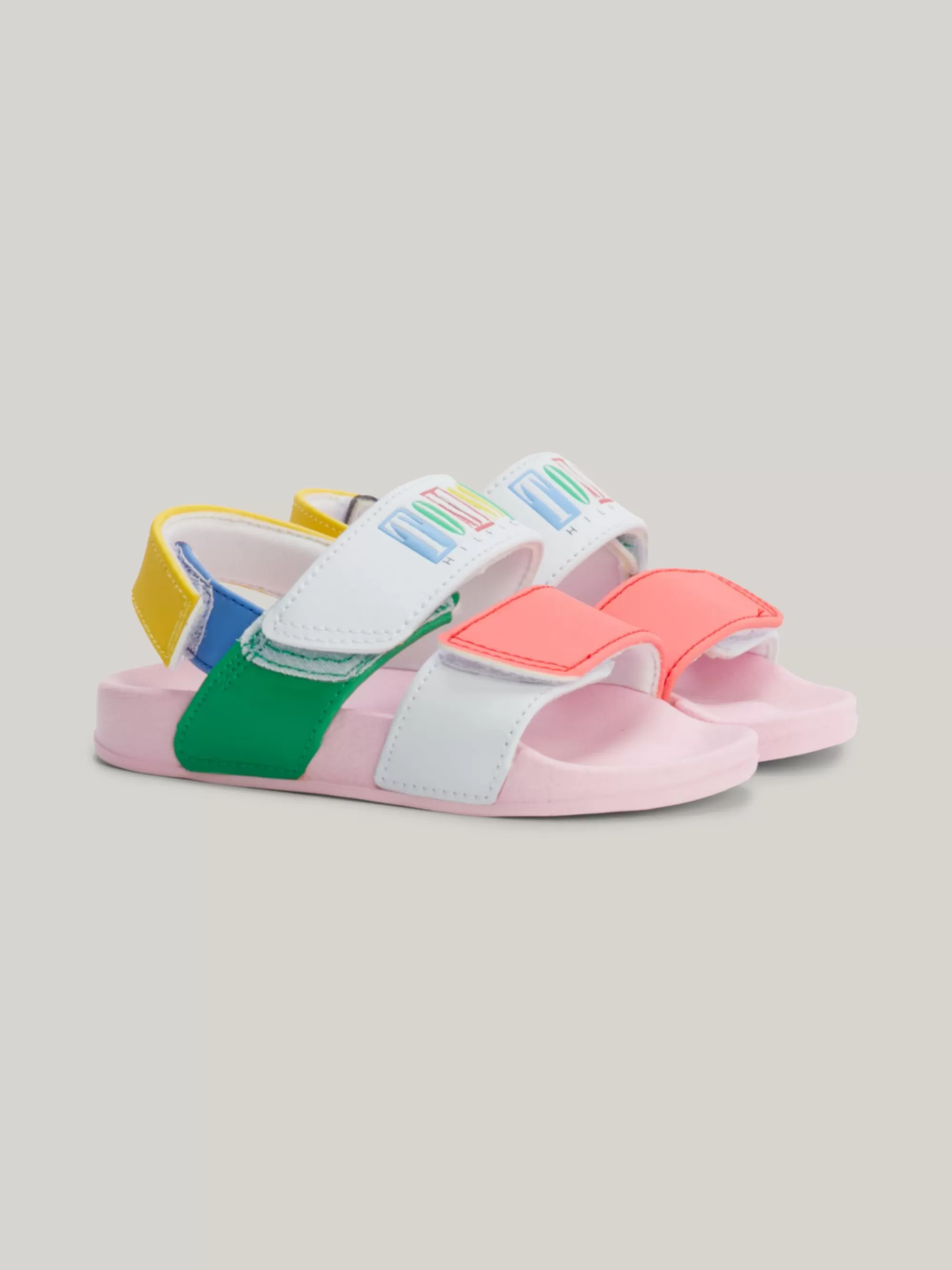Schoenen & Accessoires*Tommy Hilfiger Colour-blocked Sandaal Met Klittenband WHITE/MULTICOLOR