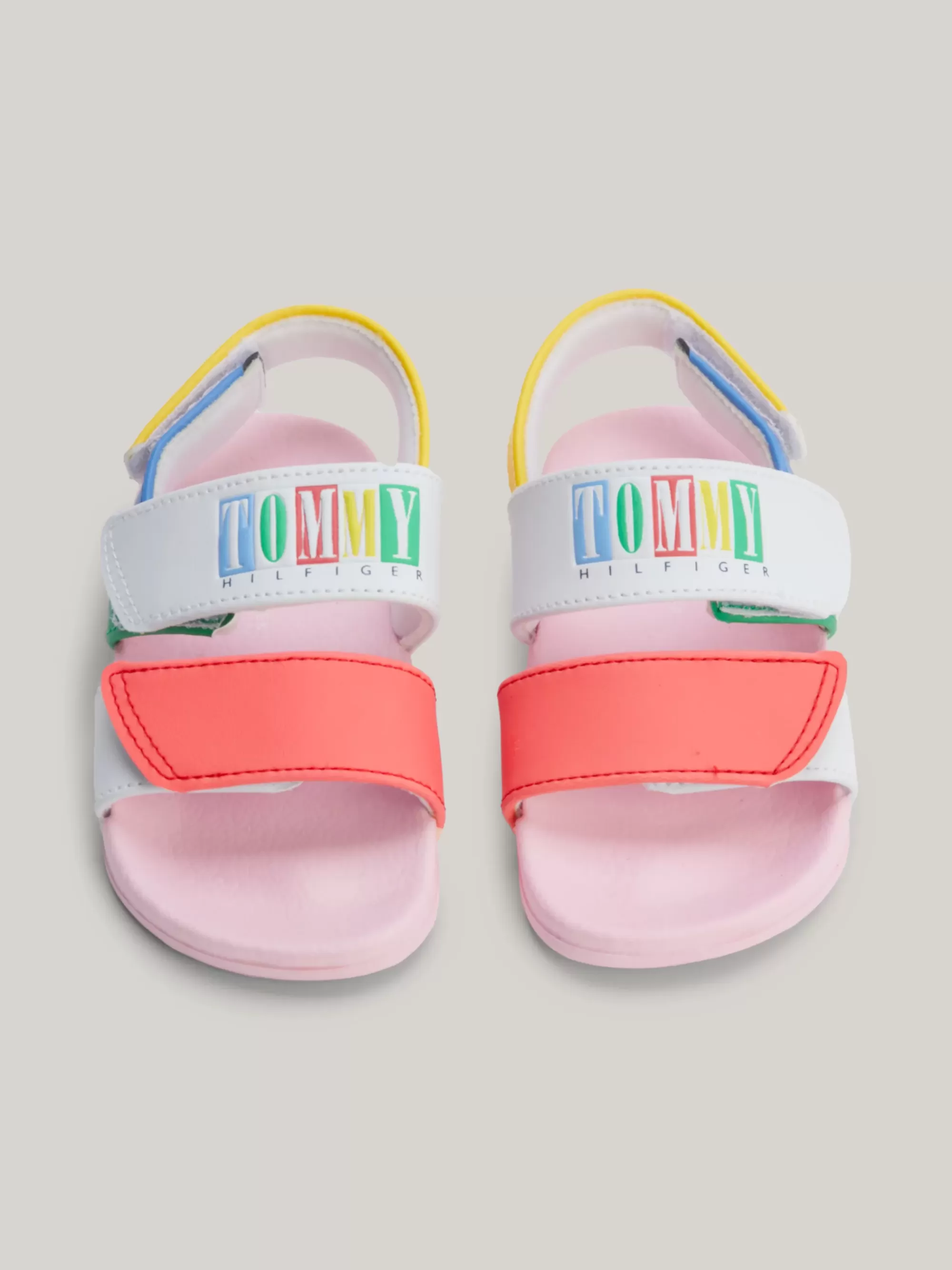 Schoenen & Accessoires*Tommy Hilfiger Colour-blocked Sandaal Met Klittenband WHITE/MULTICOLOR