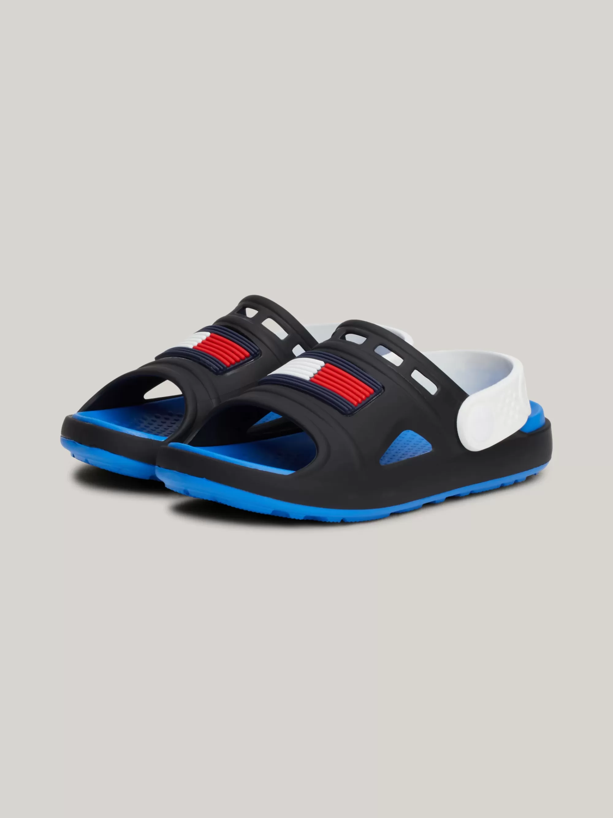 Schoenen & Accessoires | Schoenen & Accessoires*Tommy Hilfiger Colour-blocked Sandaal Met Rubberen Vlag BLACK/WHITE