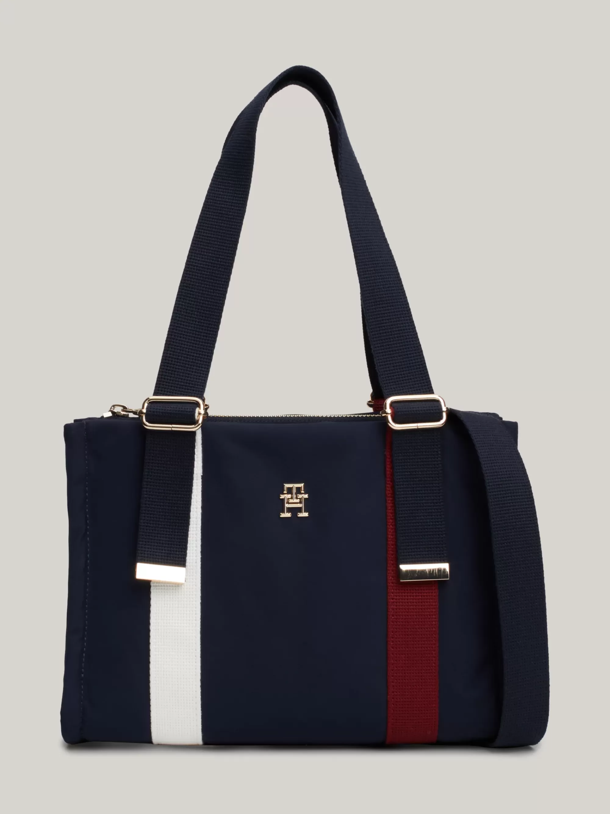 Shoppers*Tommy Hilfiger Colour-blocked Shopper Met TH-monogram SPACE BLUE