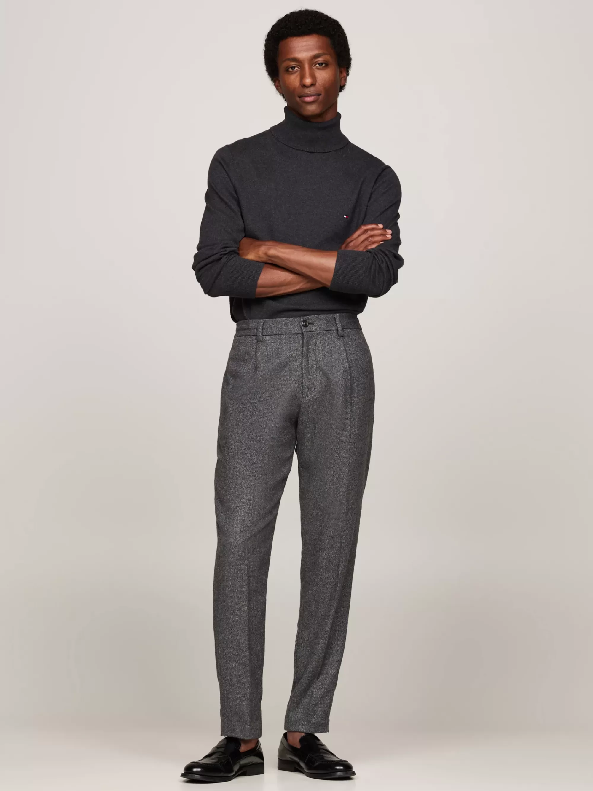 Coltruien | Truien*Tommy Hilfiger Coltrui Met Kasjmier DARK GREY HEATHER