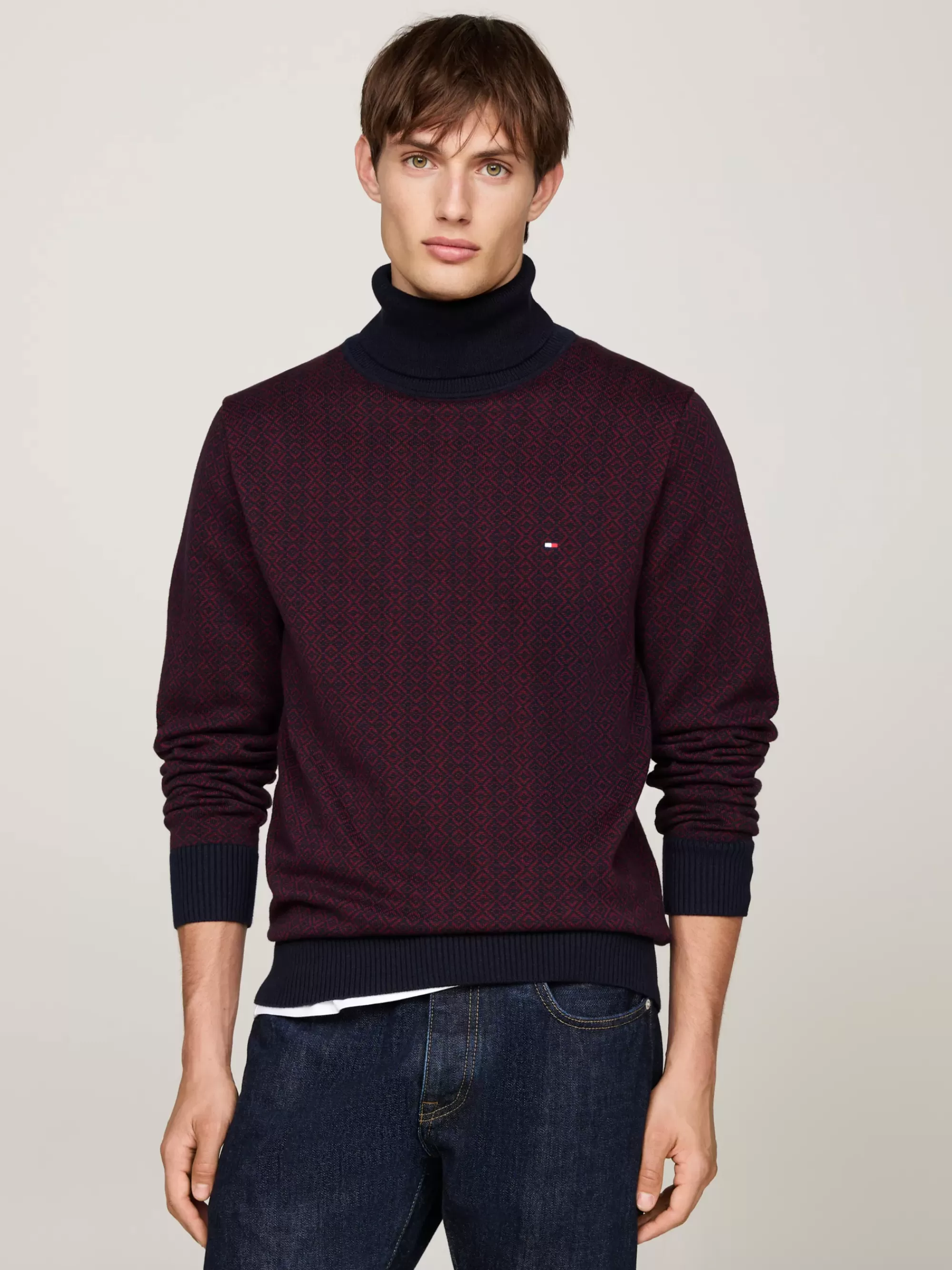 Coltruien | Truien*Tommy Hilfiger Coltrui Met Tweekleurig Fair Isle-design DEEP ROUGE / DESERT SKY