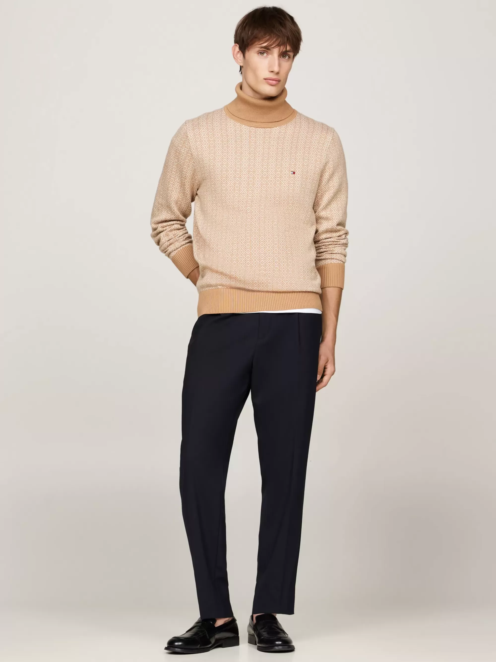 Coltruien | Truien*Tommy Hilfiger Coltrui Met Tweekleurig Fair Isle-design SAFARI CANVAS / HEATHERED OATMILK