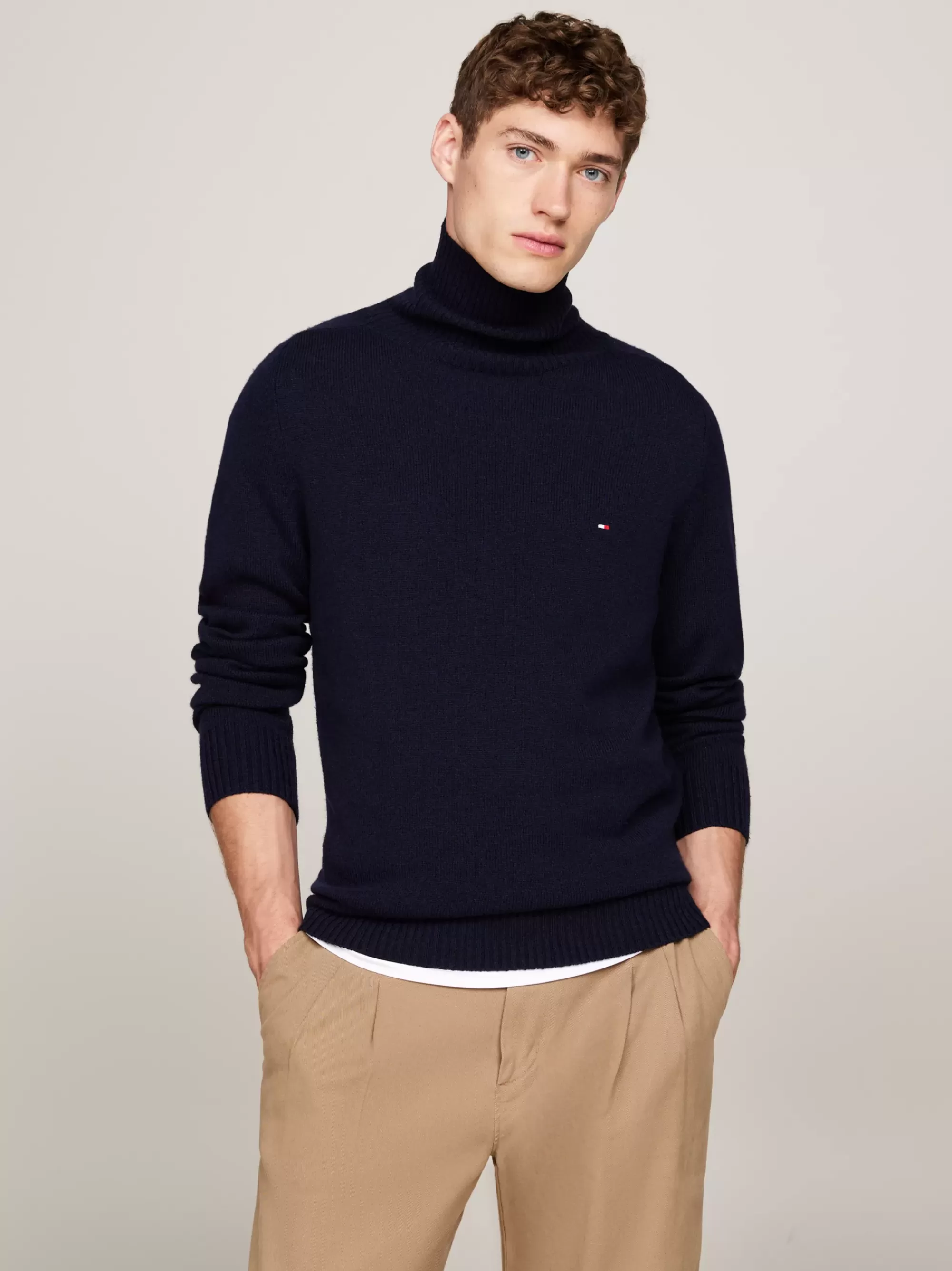 Coltruien | Truien*Tommy Hilfiger Coltrui Van Zuivere Wol DESERT SKY