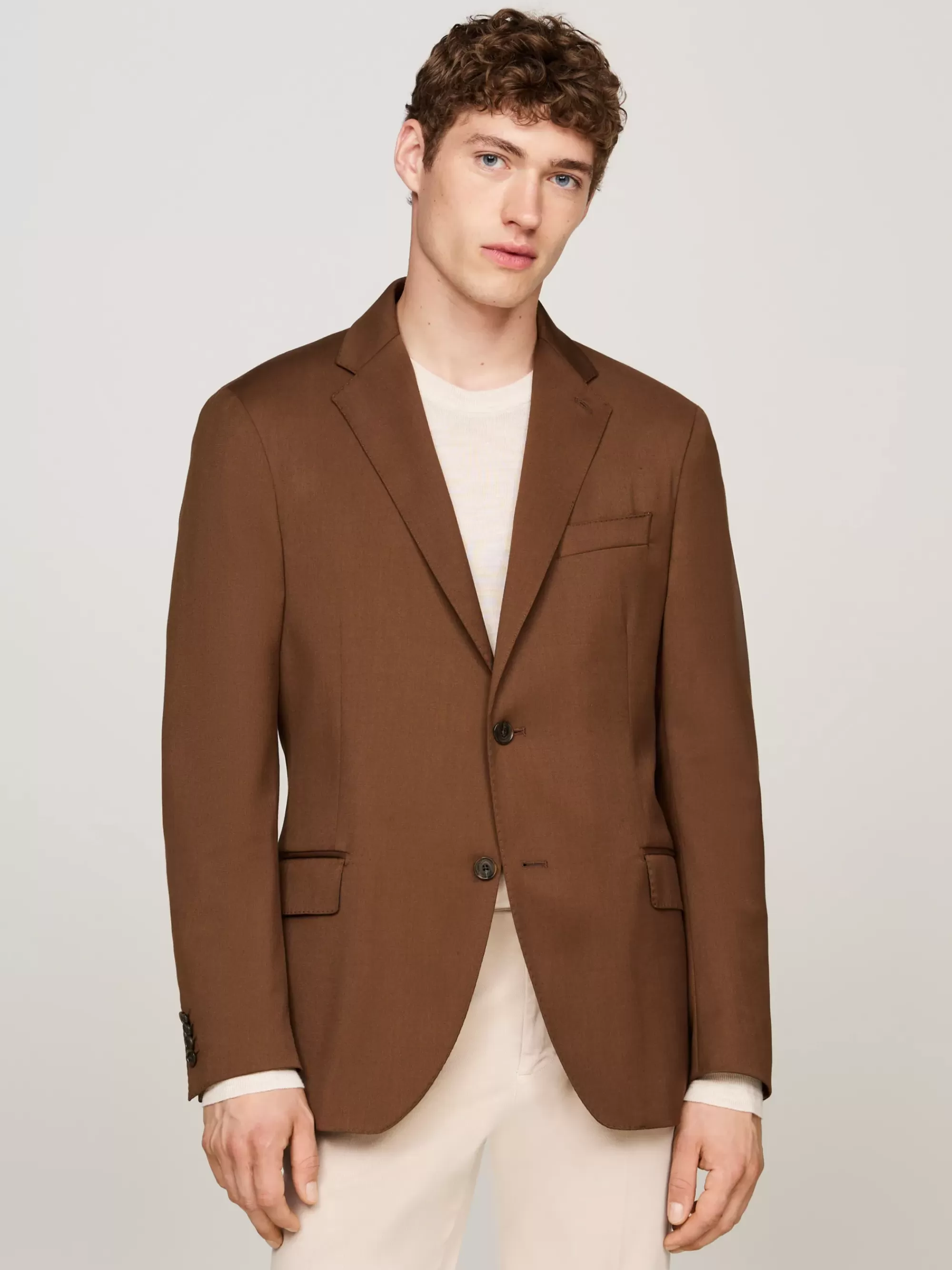Pakken & Tailored*Tommy Hilfiger Constructed Blazer Met Contrast Op Onderkraag BROWN