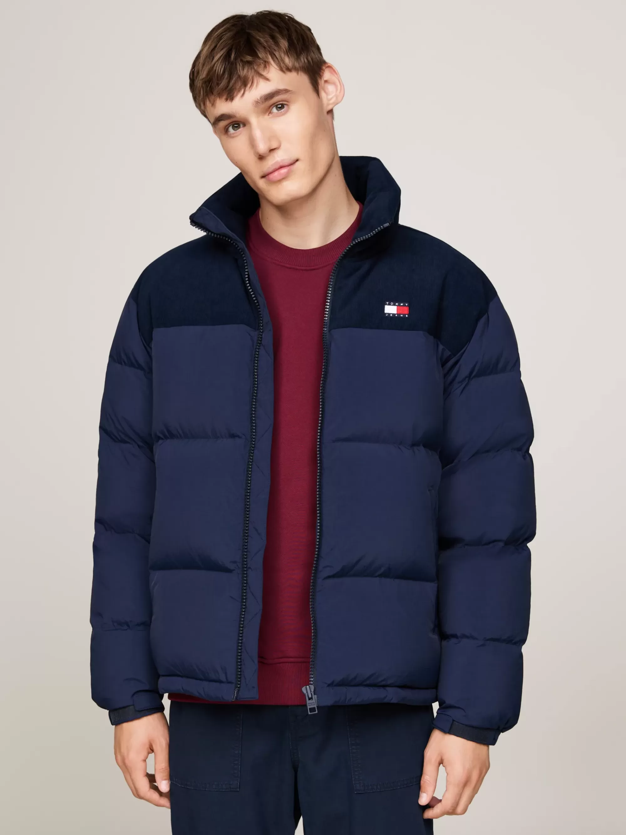 Jassen & Jacks*Tommy Hilfiger Corduroy Alaska Pufferjack DARK NIGHT NAVY