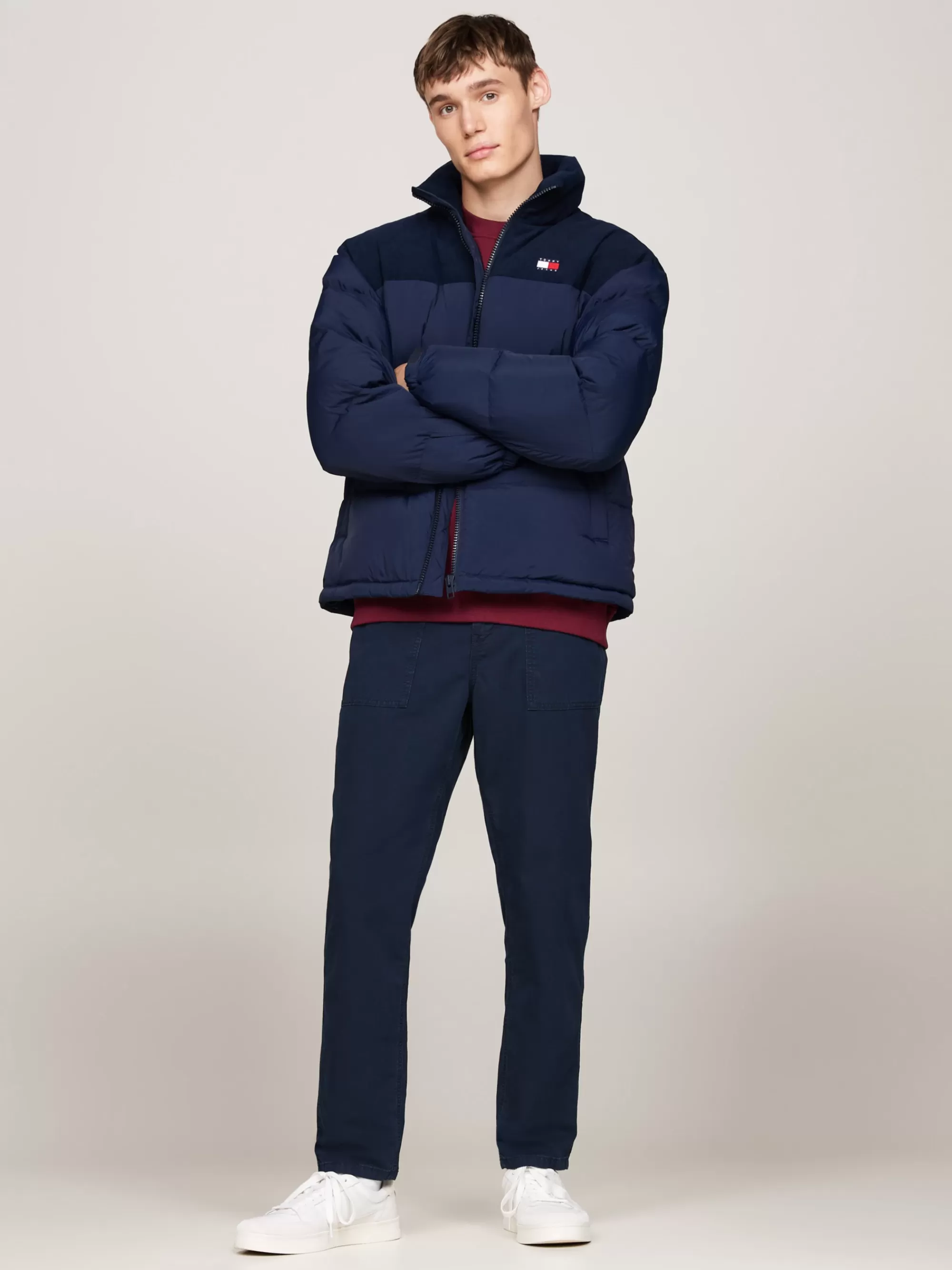 Jassen & Jacks*Tommy Hilfiger Corduroy Alaska Pufferjack DARK NIGHT NAVY