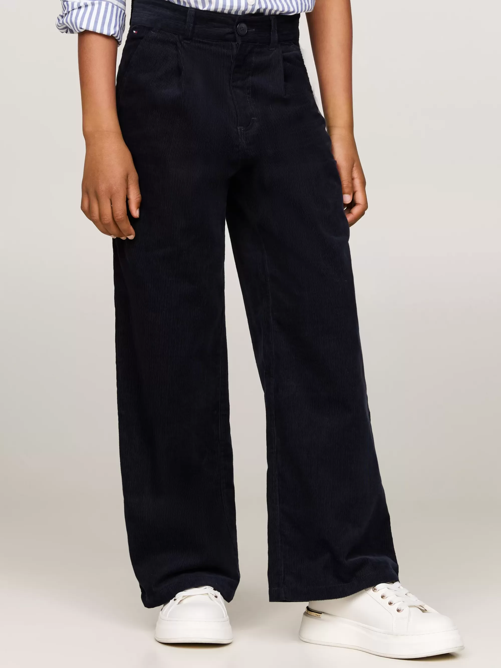 Broeken & Rokken*Tommy Hilfiger Corduroy Chino Met Wijde Fit DESERT SKY