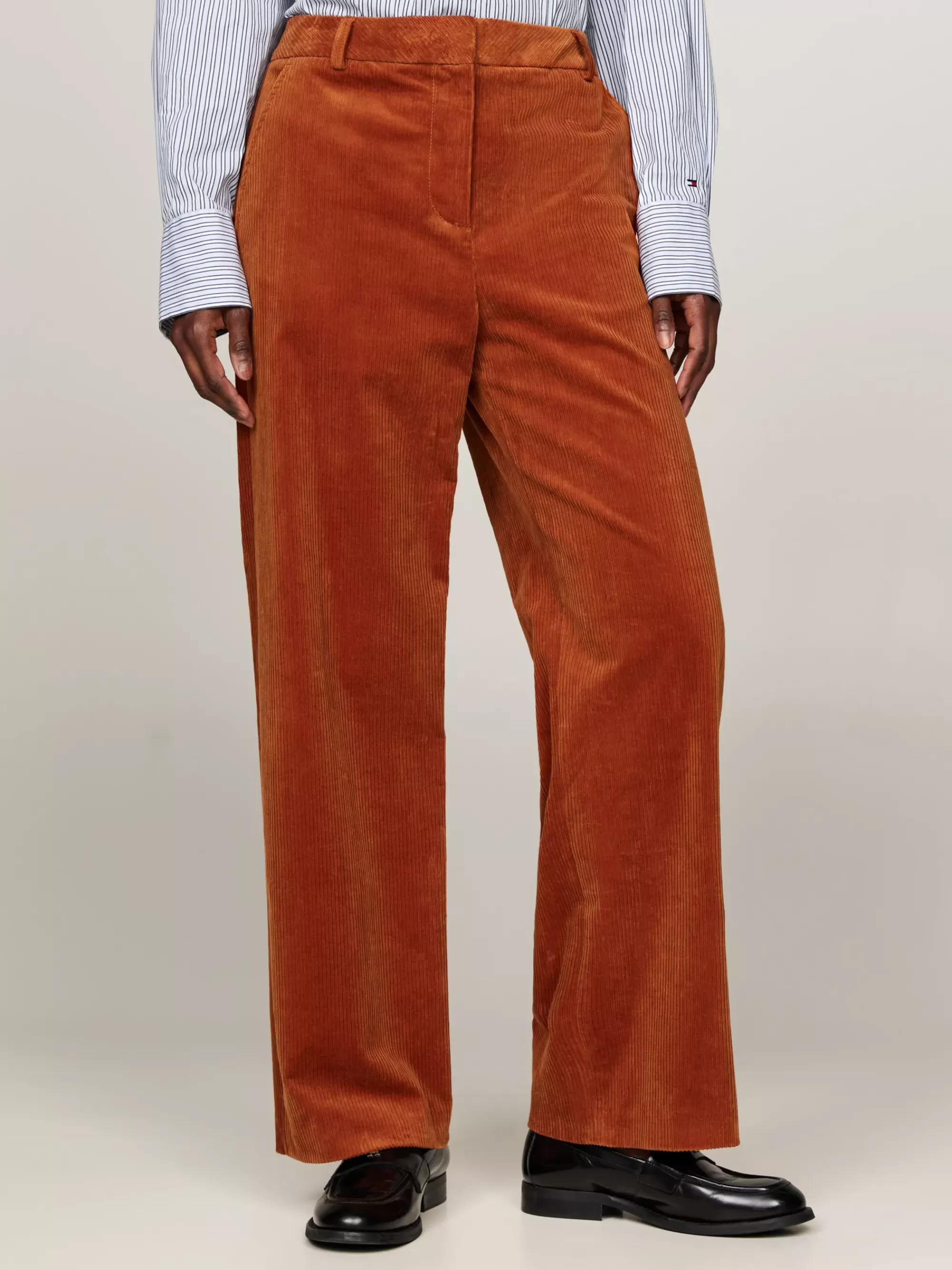 Broeken*Tommy Hilfiger Corduroy Relaxed Fit Straight Leg Broek AUTUMN ORANGE