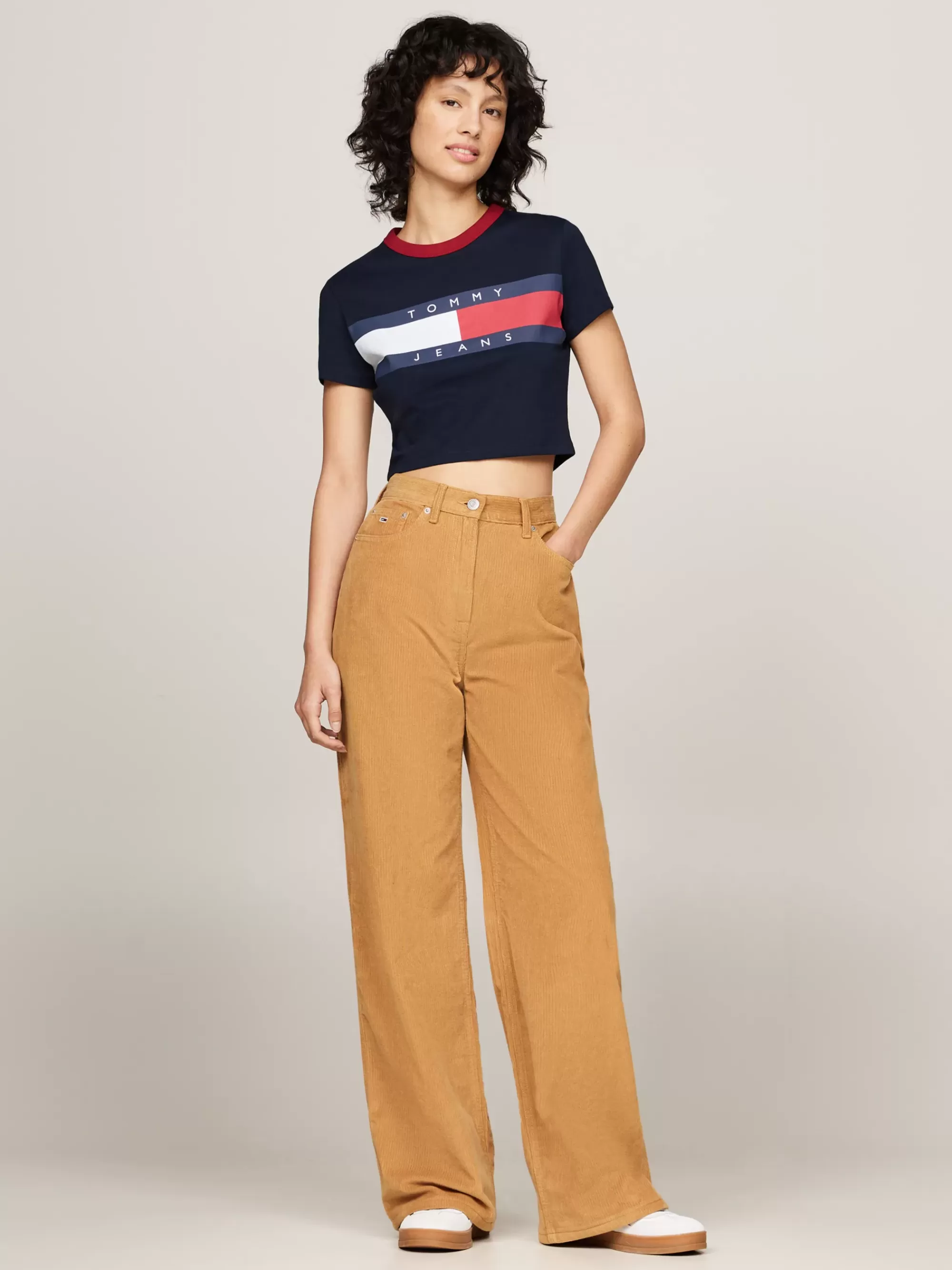 T-Shirts*Tommy Hilfiger Cropped Slim Fit T-shirt DARK NIGHT NAVY