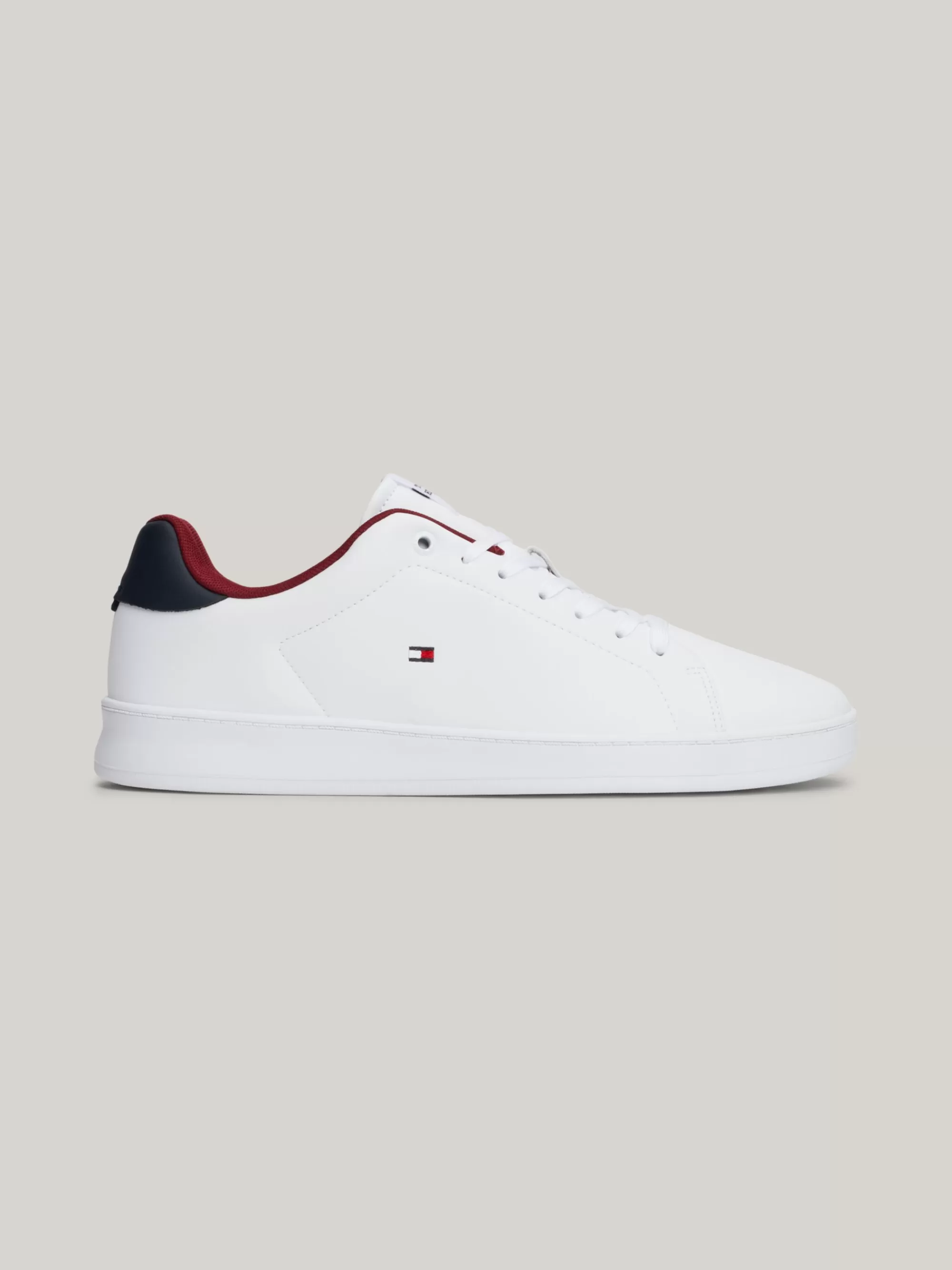 White Trainers | Sneakers*Tommy Hilfiger Cupsole Sneaker Met Colour-pop Op De Hiel WHITE