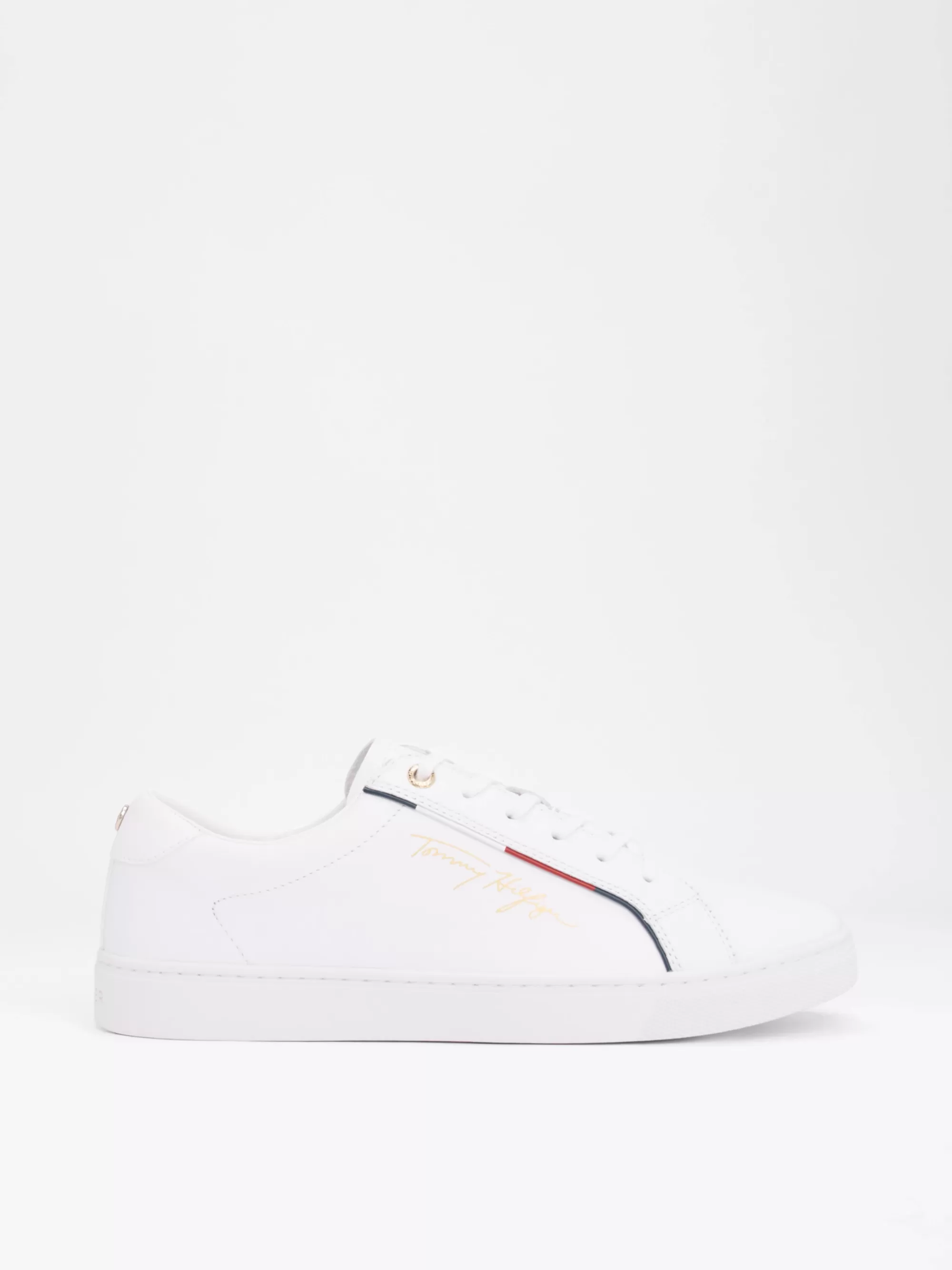 Sneakers*Tommy Hilfiger Cupsole Sneaker Met Signature-logo WHITE