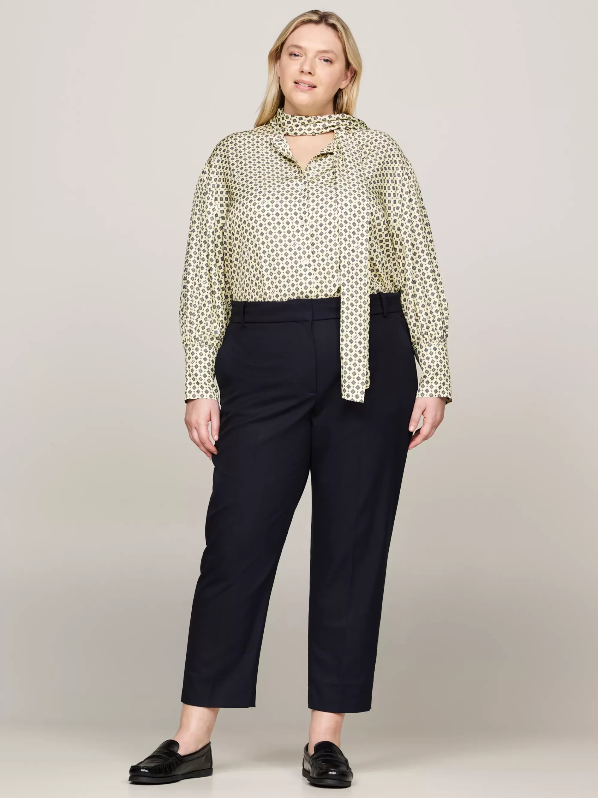 Co-Ords | Curve Mode & Inclusieve Maten*Tommy Hilfiger Curve Relaxed Blouse Met Foulardprint HERITAGE FOULARD/ LEMON ZEST