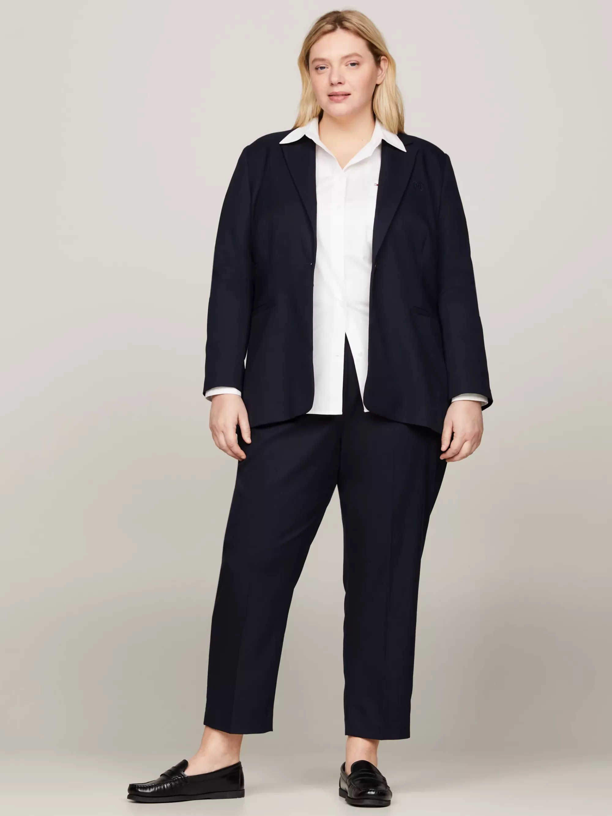 Co-Ords | Curve Mode & Inclusieve Maten*Tommy Hilfiger Curve Single-breasted Regular Fit Blazer DESERT SKY