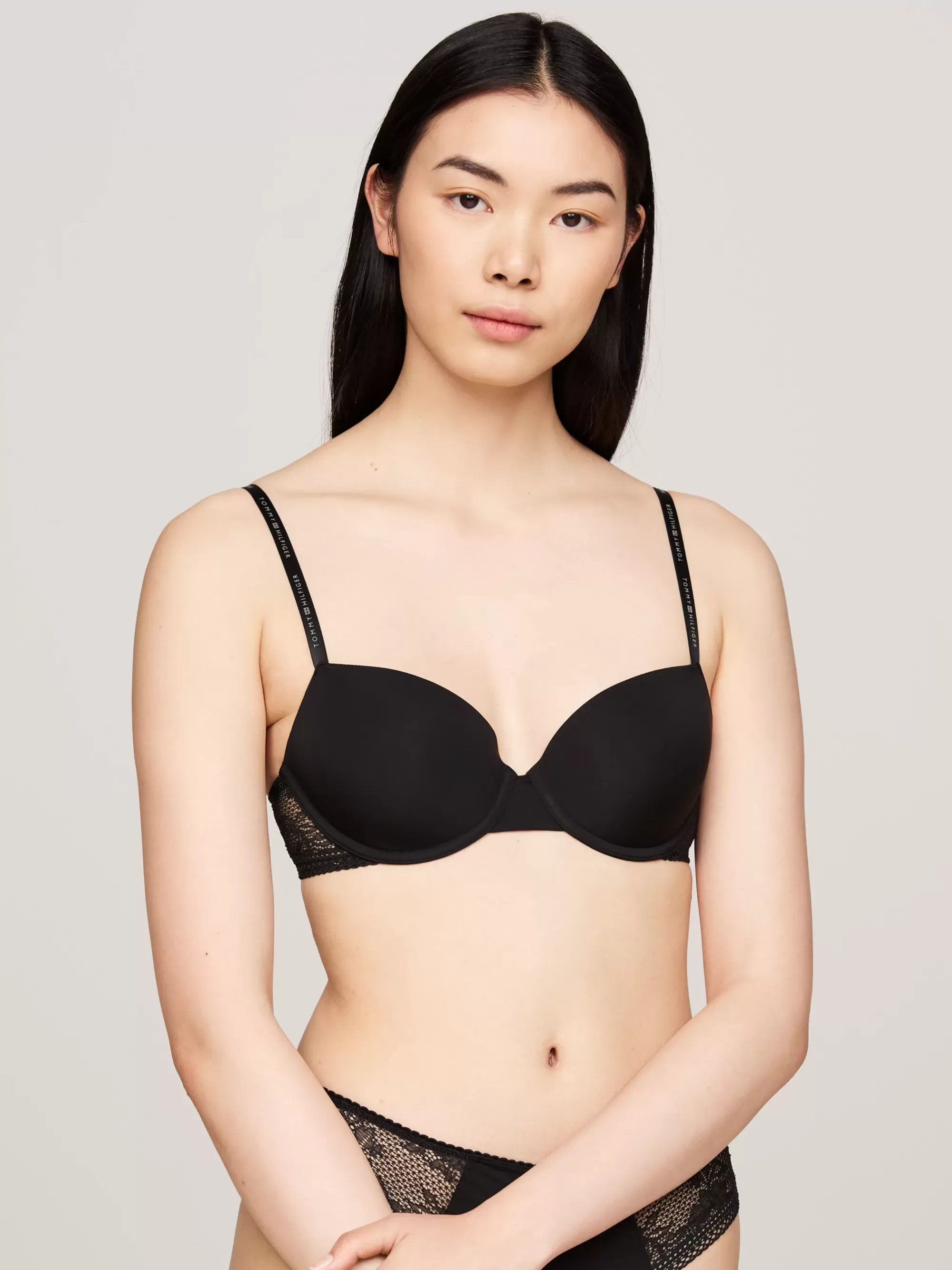 Bh's | Lingerie*Tommy Hilfiger Demi-cup Bh Met Vulling BLACK