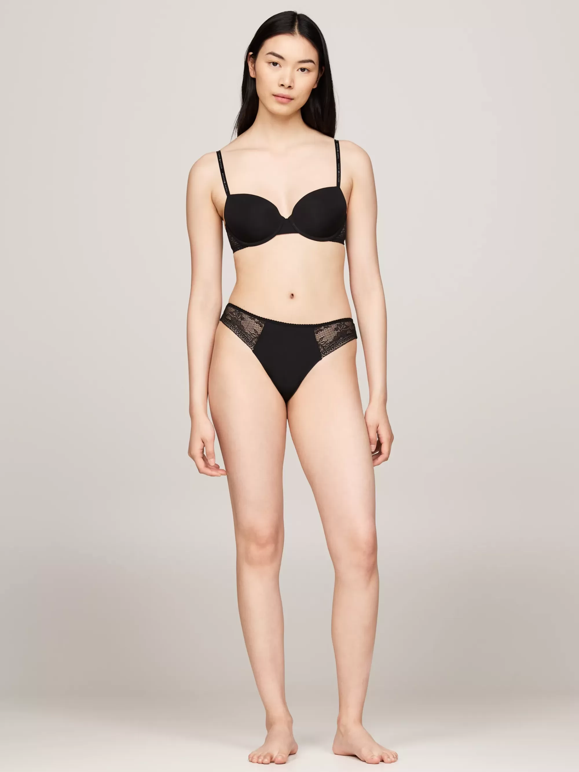 Bh's | Lingerie*Tommy Hilfiger Demi-cup Bh Met Vulling BLACK