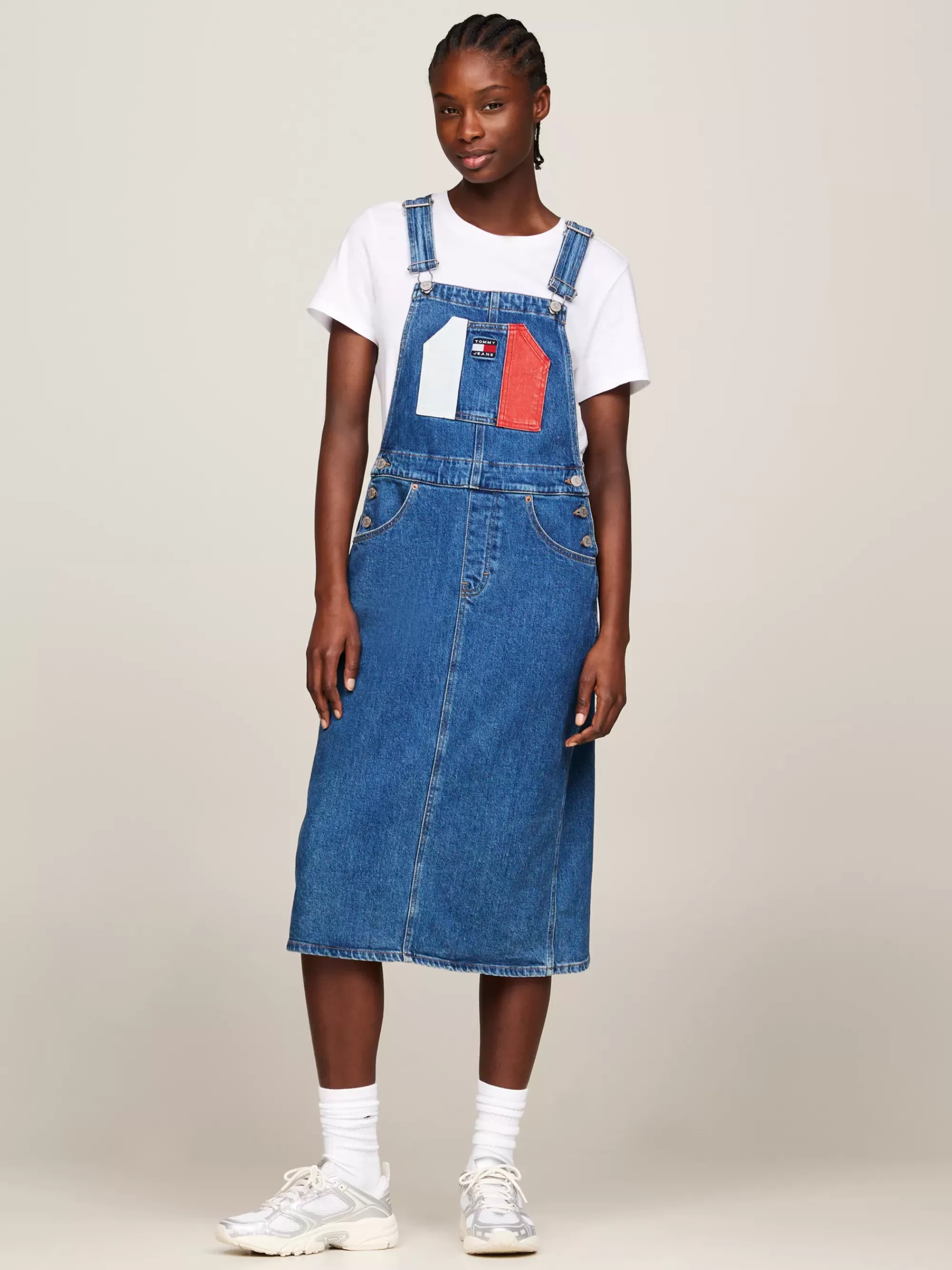 Curve Mode & Inclusieve Maten | Jurken*Tommy Hilfiger Denim Midi Dungaree-jurk DENIM MEDIUM
