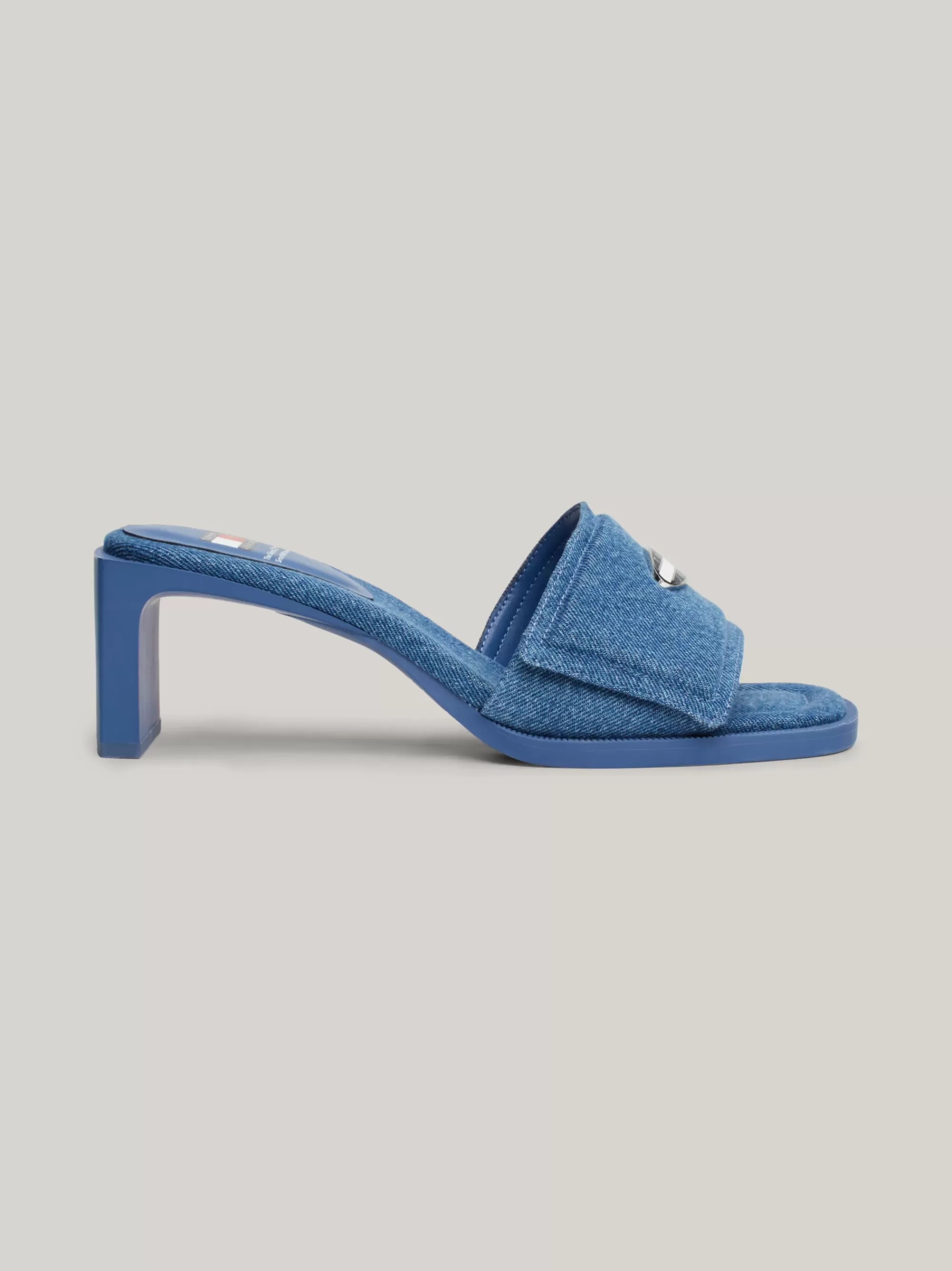 Sandalen*Tommy Hilfiger Muiltje Met Blokhak DENIM