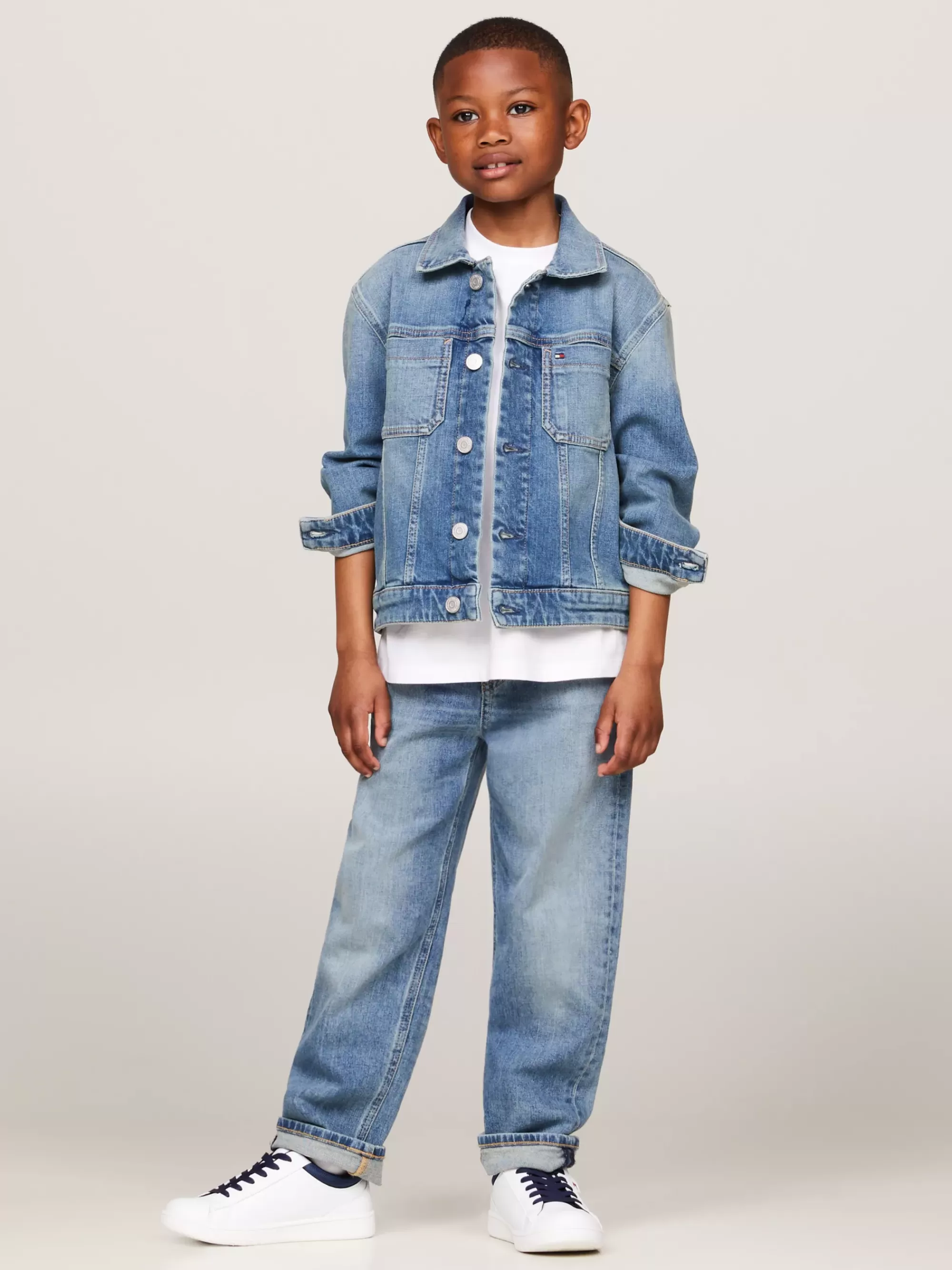 Jassen*Tommy Hilfiger Denim Oversized Truckerjack VINTAGE