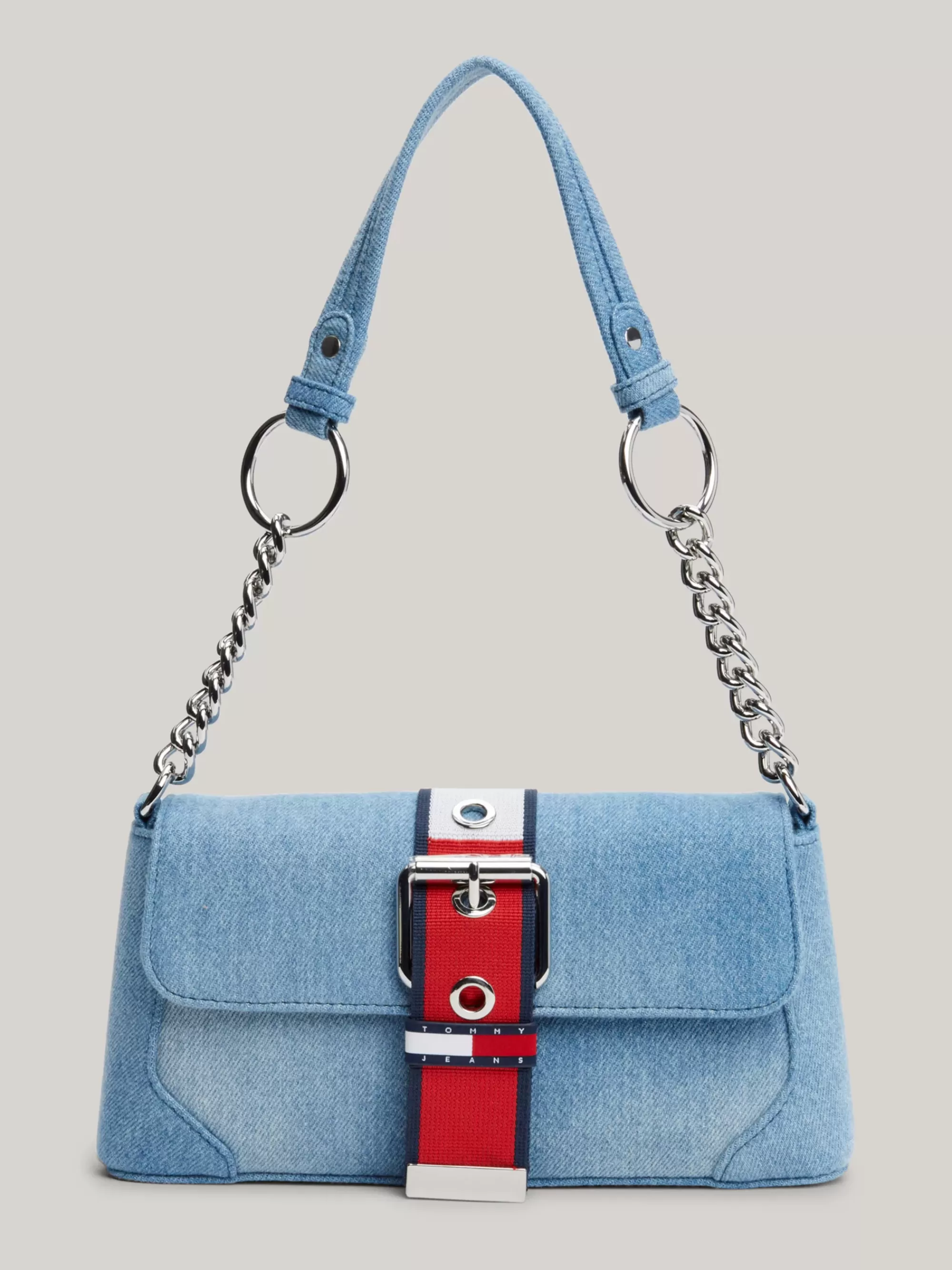 Schoudertassen*Tommy Hilfiger Schoudertas Met Magnetische Sluiting DENIM