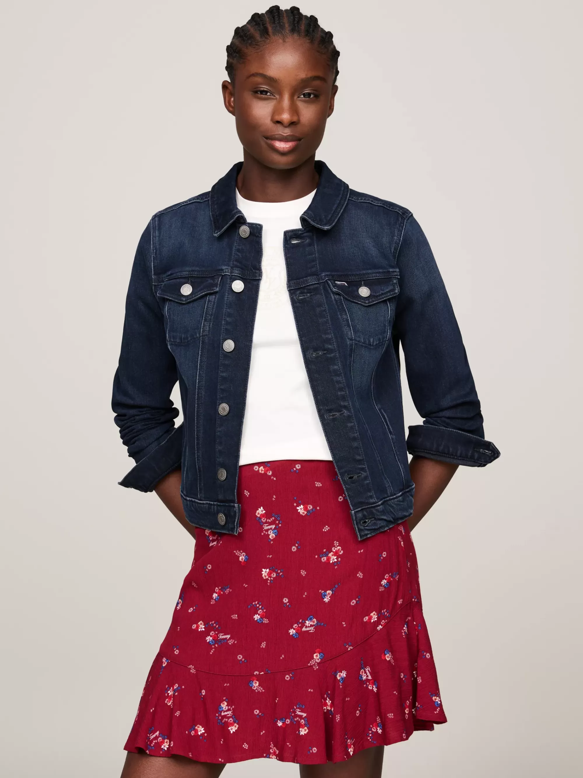 Jassen & Jacks*Tommy Hilfiger Denim Skinny Fit Truckerjack DENIM DARK
