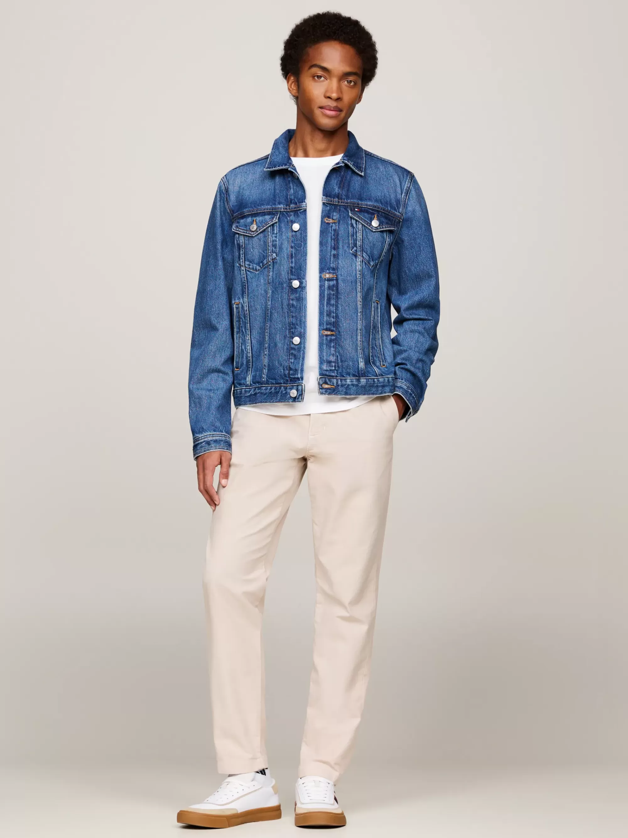 Jassen & Jacks*Tommy Hilfiger Denim Truckerjack Met Geborduurde Vlag SEP INDIGO