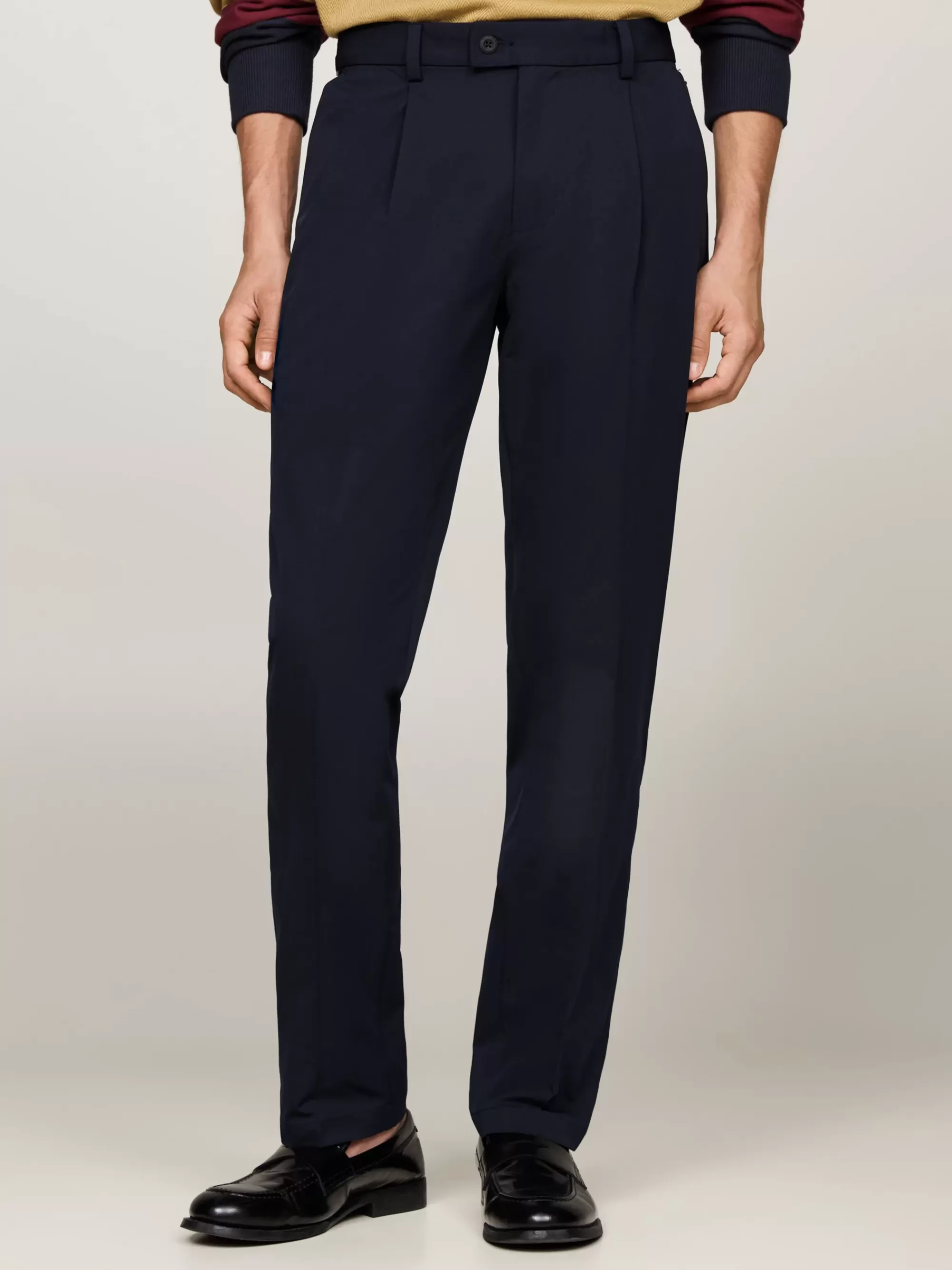Broeken*Tommy Hilfiger Denton Chino Met Rechte Broekspijpen DESERT SKY