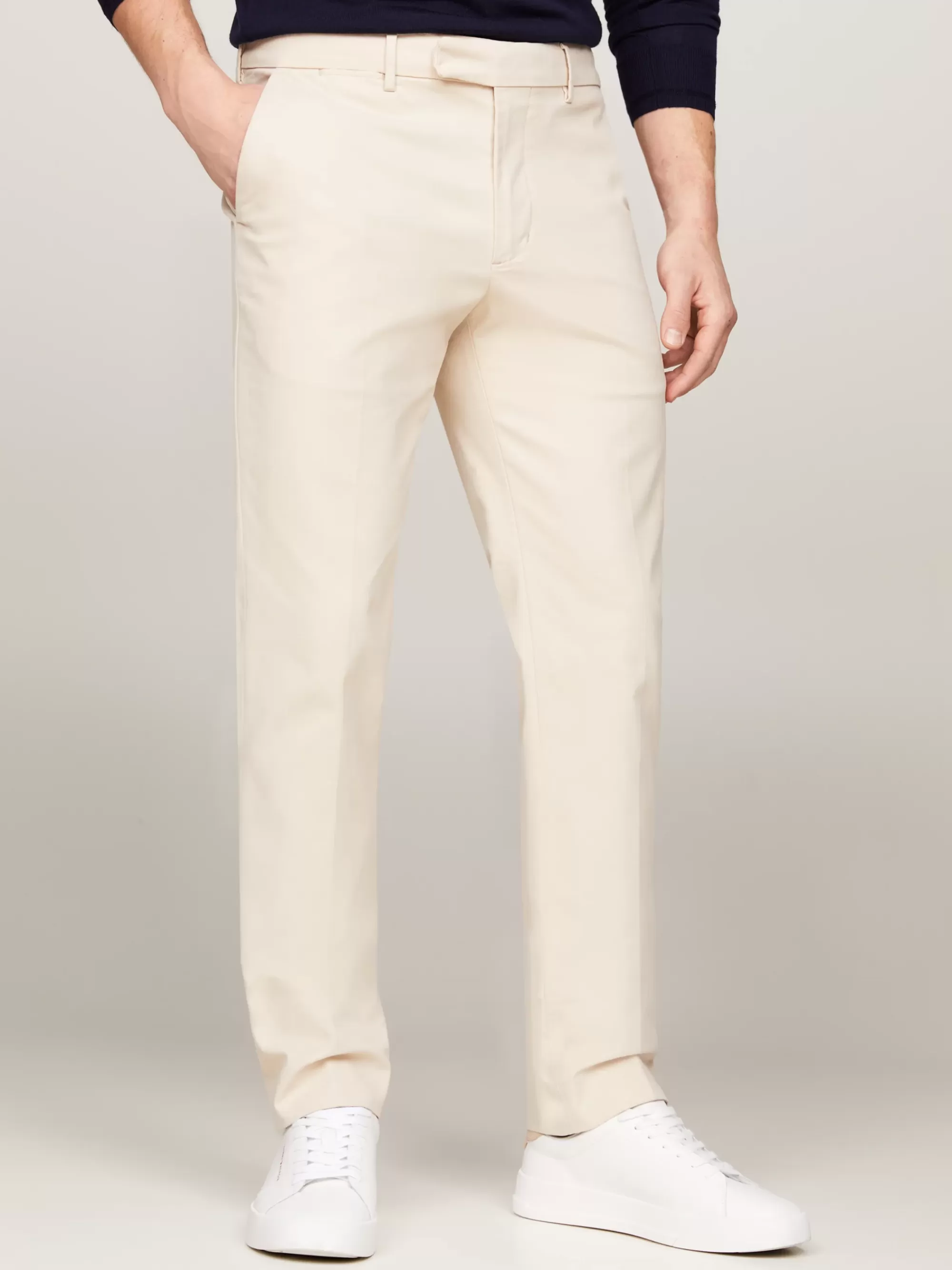 Broeken*Tommy Hilfiger Denton Chino Met Rechte Broekspijpen CLASSIC BEIGE