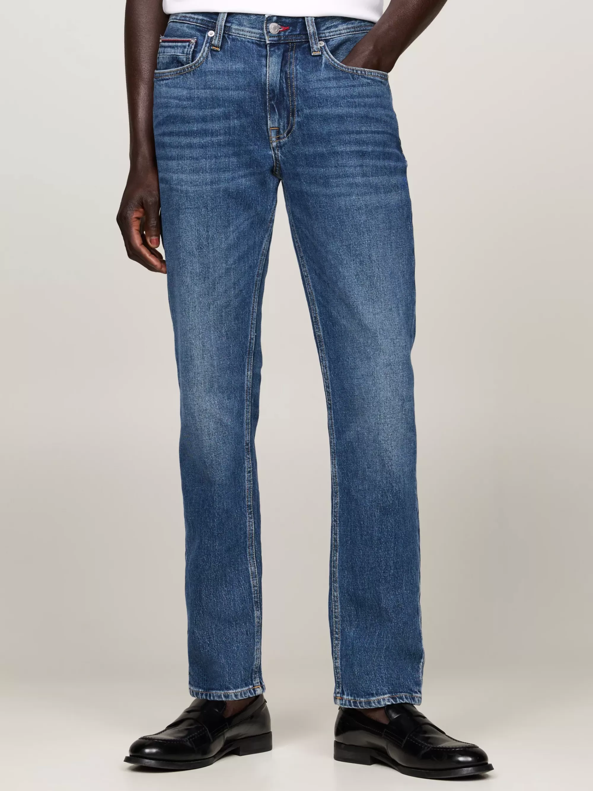 Jeans*Tommy Hilfiger Denton Faded Straight Jeans HIKER INDIGO