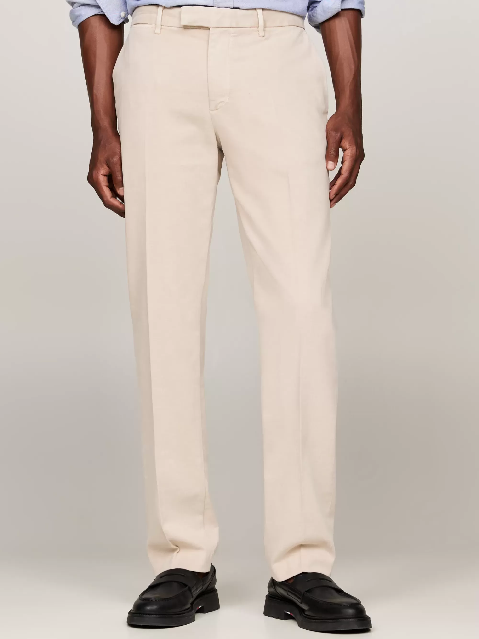 Broeken*Tommy Hilfiger Denton Smart-casual Garment-dyed Chino CLASSIC BEIGE