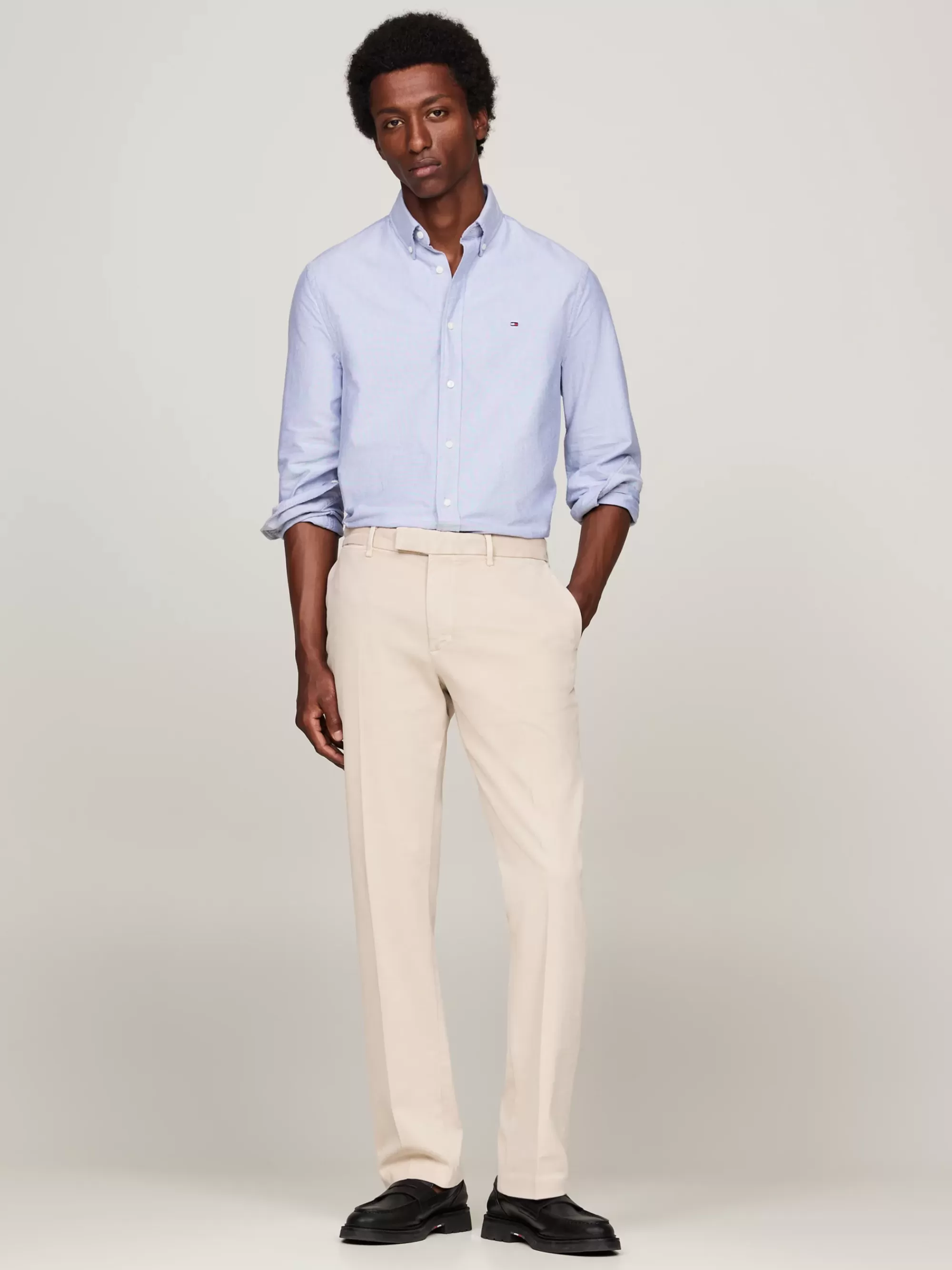Broeken*Tommy Hilfiger Denton Smart-casual Garment-dyed Chino CLASSIC BEIGE