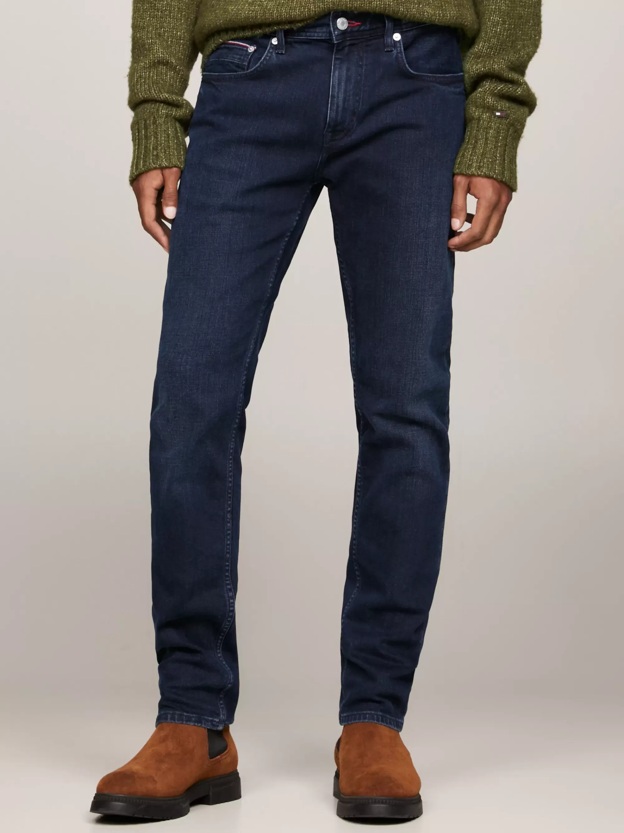 Jeans*Tommy Hilfiger Denton Straight Jeans Met Fading MEEK BLUE BLACK