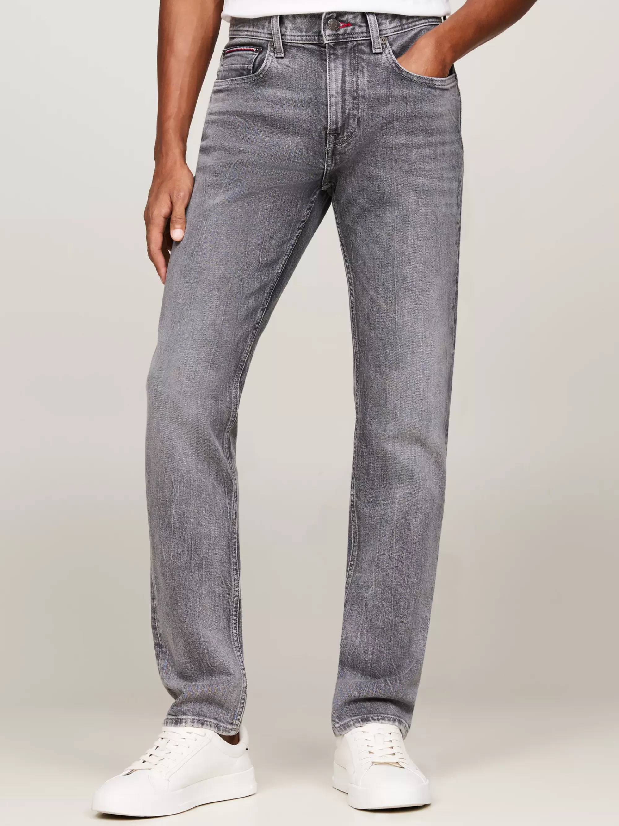 Jeans*Tommy Hilfiger Denton Straight Jeans Met Fading CARVER GREY