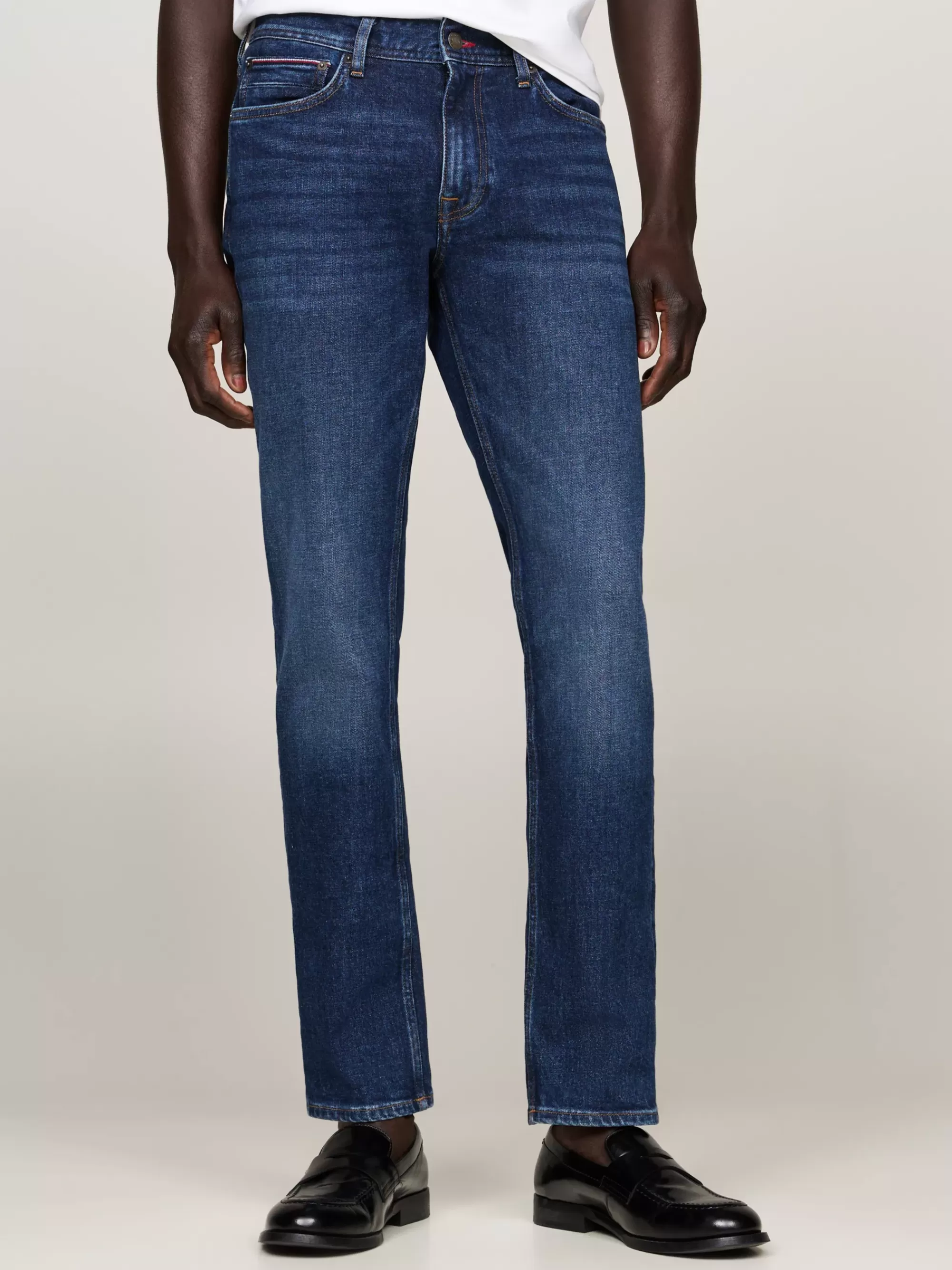 Jeans*Tommy Hilfiger Denton Straight Jeans Met Fading BAKER INDIGO