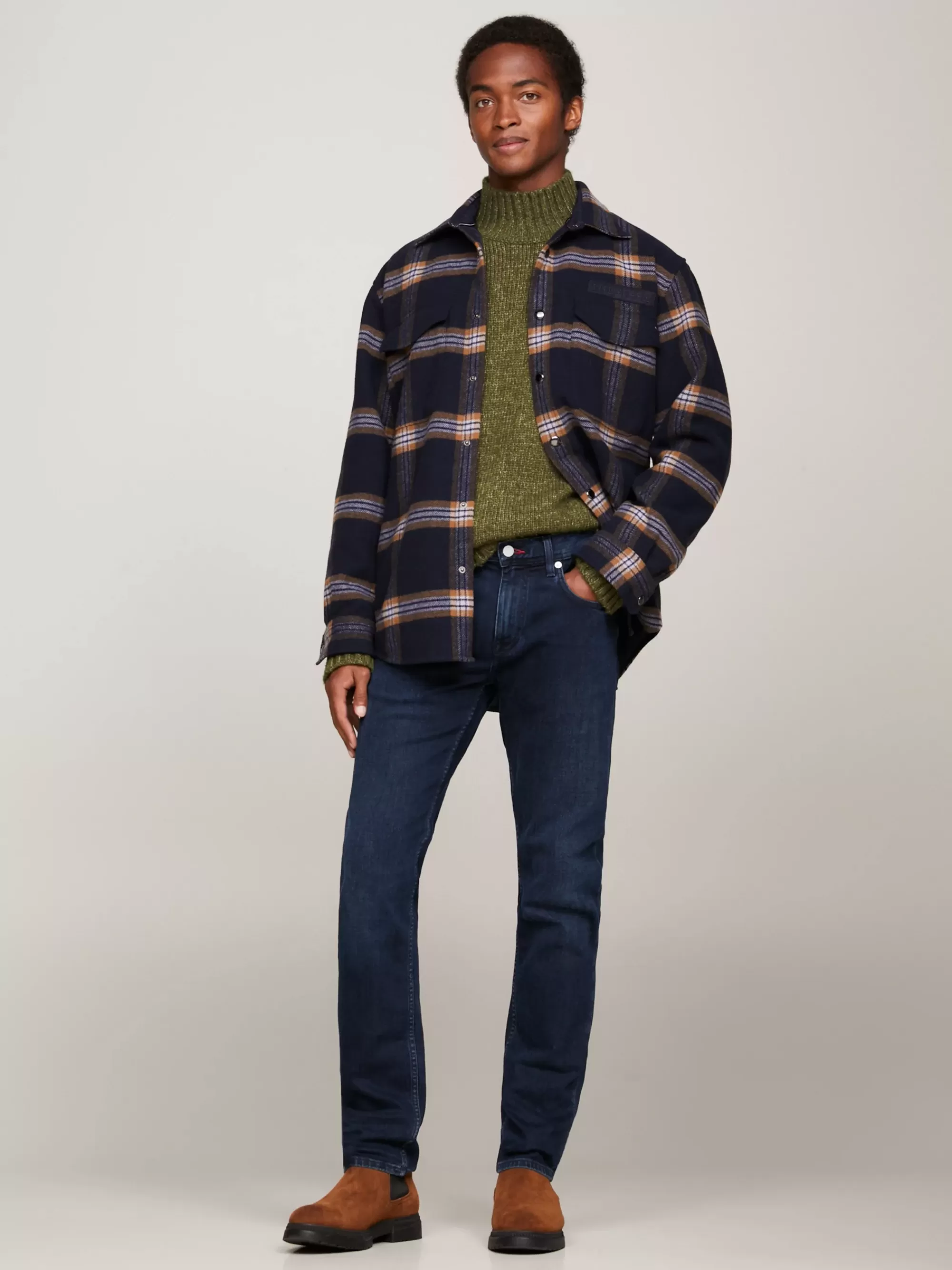 Jeans*Tommy Hilfiger Denton Straight Jeans Met Fading MEEK BLUE BLACK