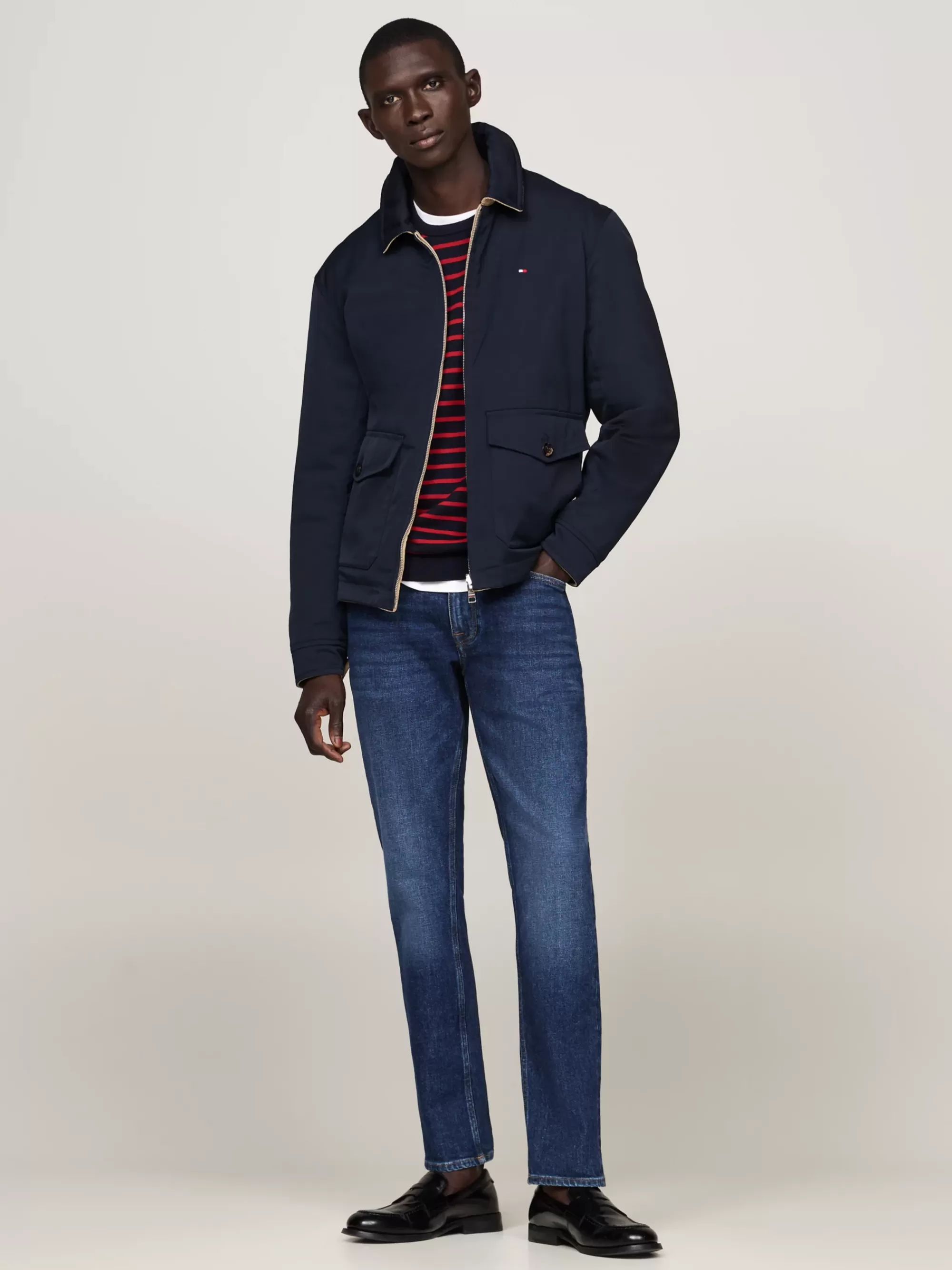 Jeans*Tommy Hilfiger Denton Straight Jeans Met Fading BAKER INDIGO