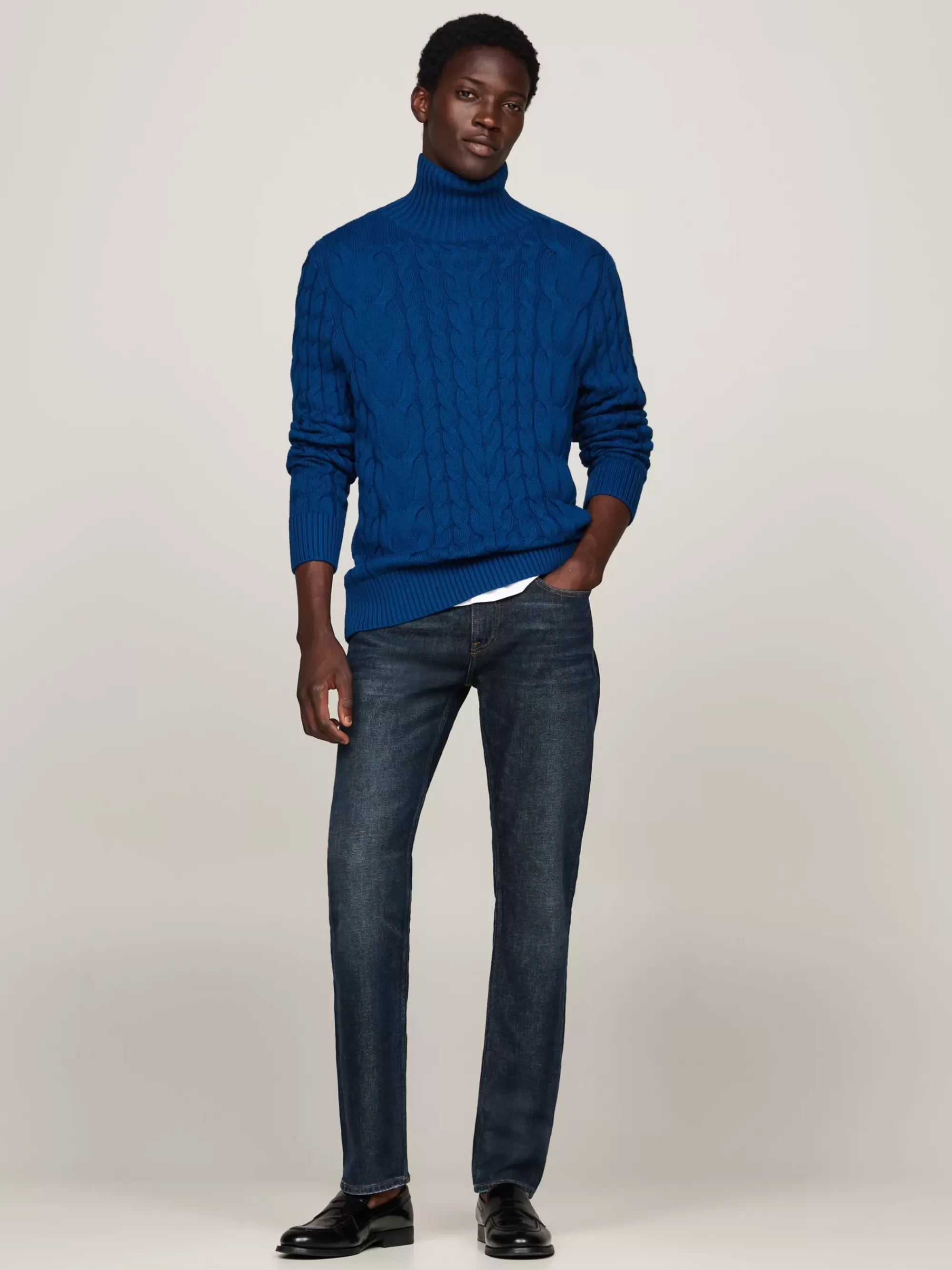 Jeans*Tommy Hilfiger Denton Straight Jeans Met Fading CREST INDIGO