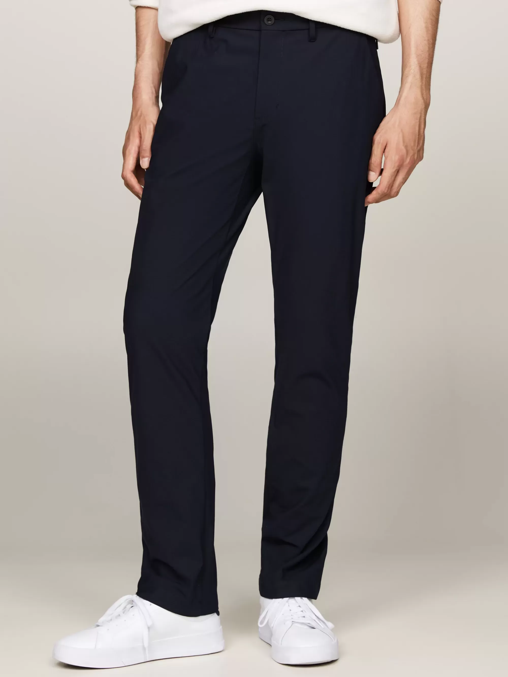 Broeken*Tommy Hilfiger Denton Vochtafvoerende Straight Chino DESERT SKY