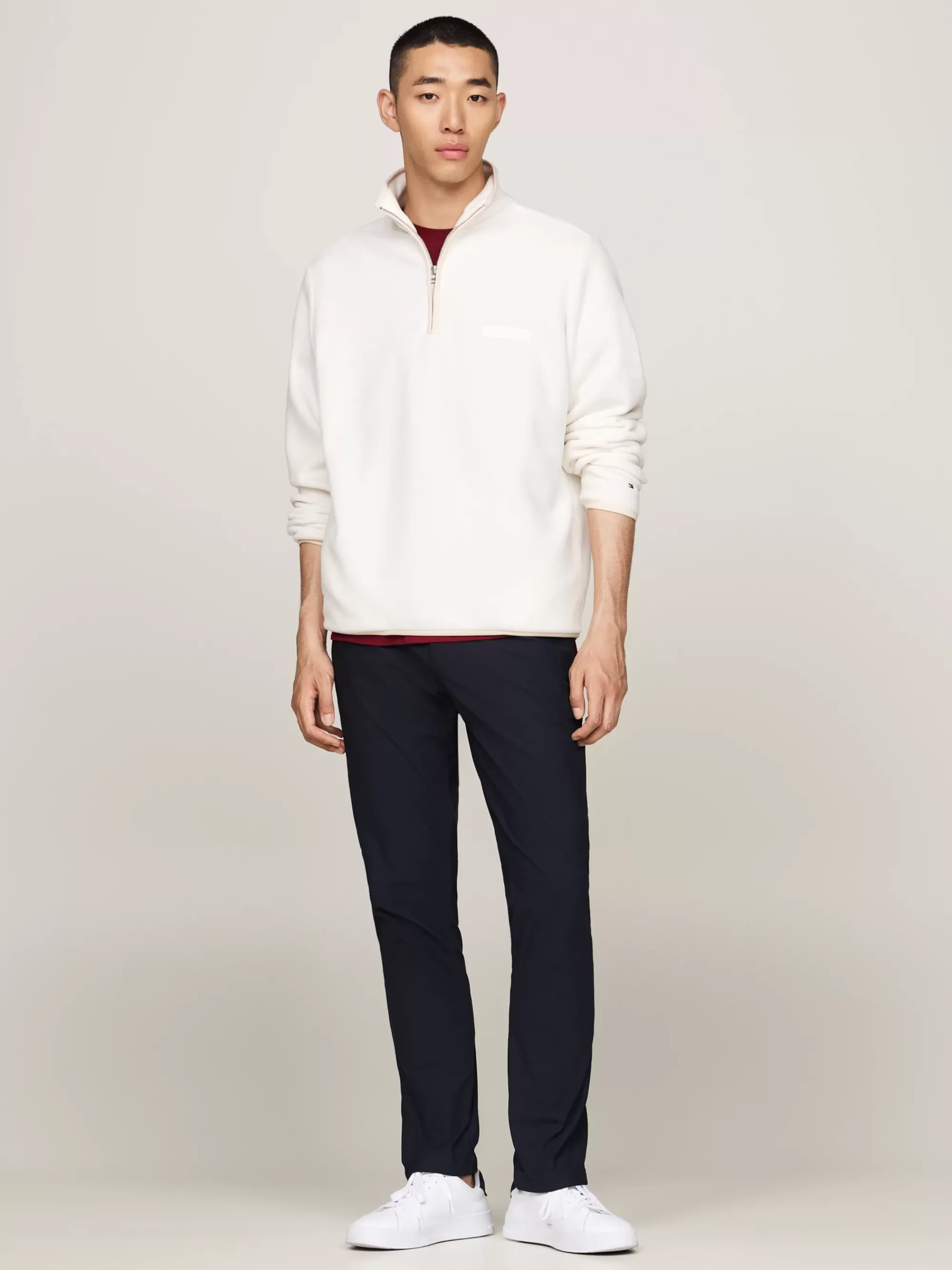 Broeken*Tommy Hilfiger Denton Vochtafvoerende Straight Chino DESERT SKY