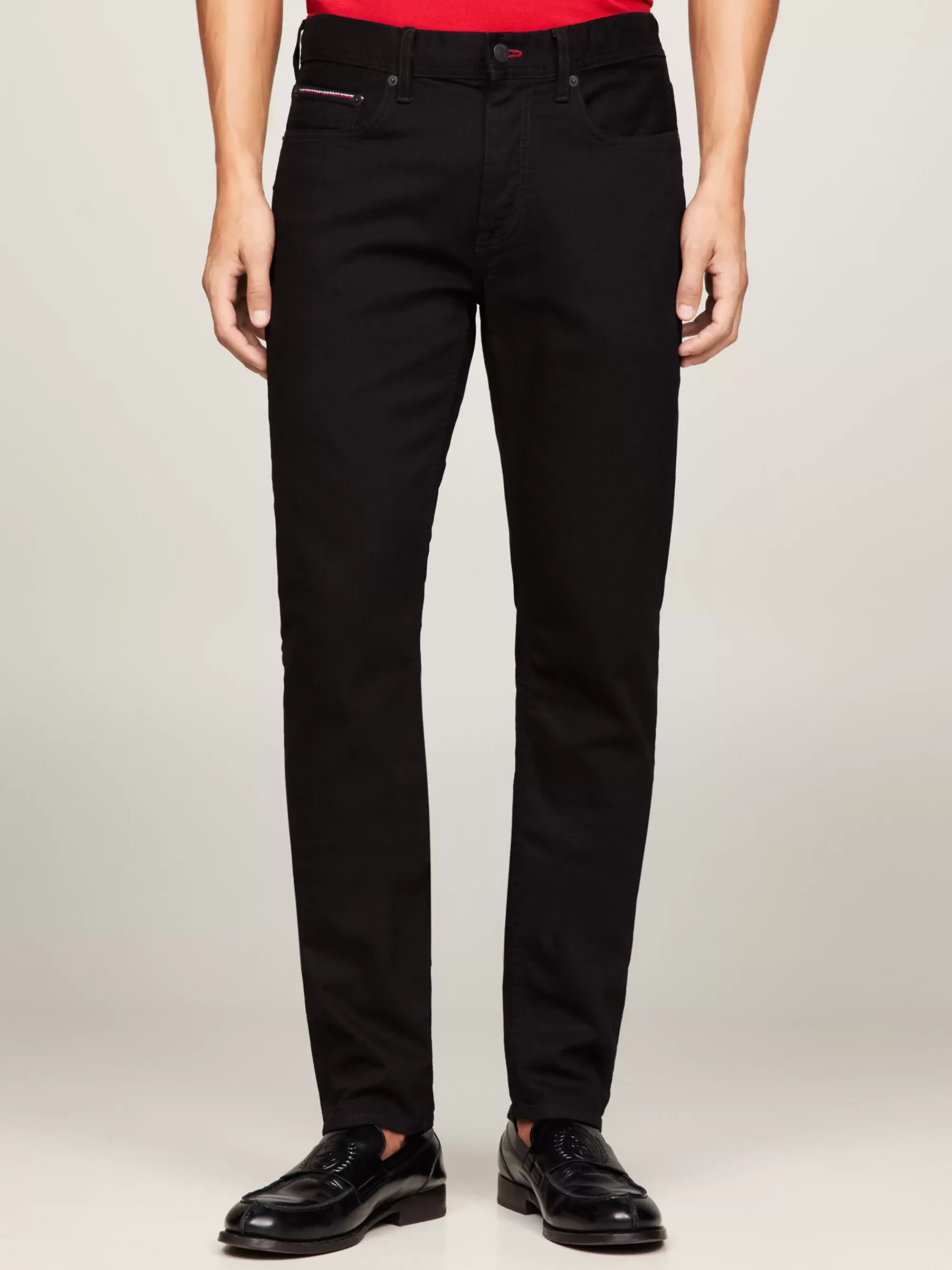 Jeans*Tommy Hilfiger Denton Zwarte Straight Jeans CHELSEA BLACK