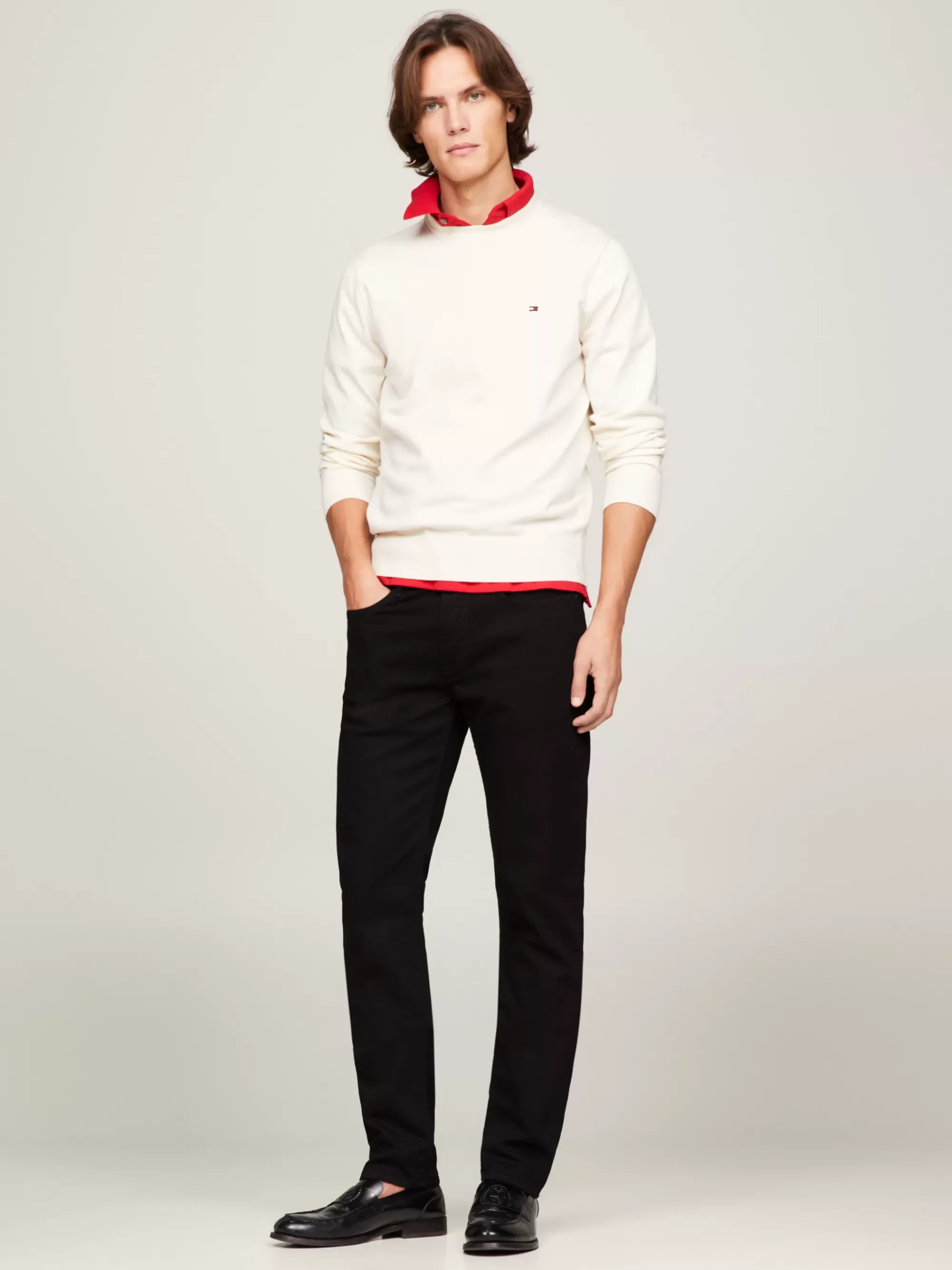 Jeans*Tommy Hilfiger Denton Zwarte Straight Jeans CHELSEA BLACK