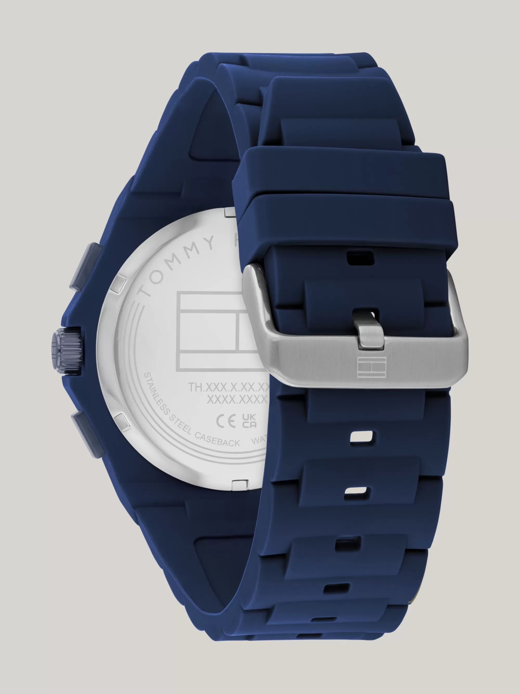 Horloges*Tommy Hilfiger Donkerblauw Horloge Met Siliconen Band BLUE
