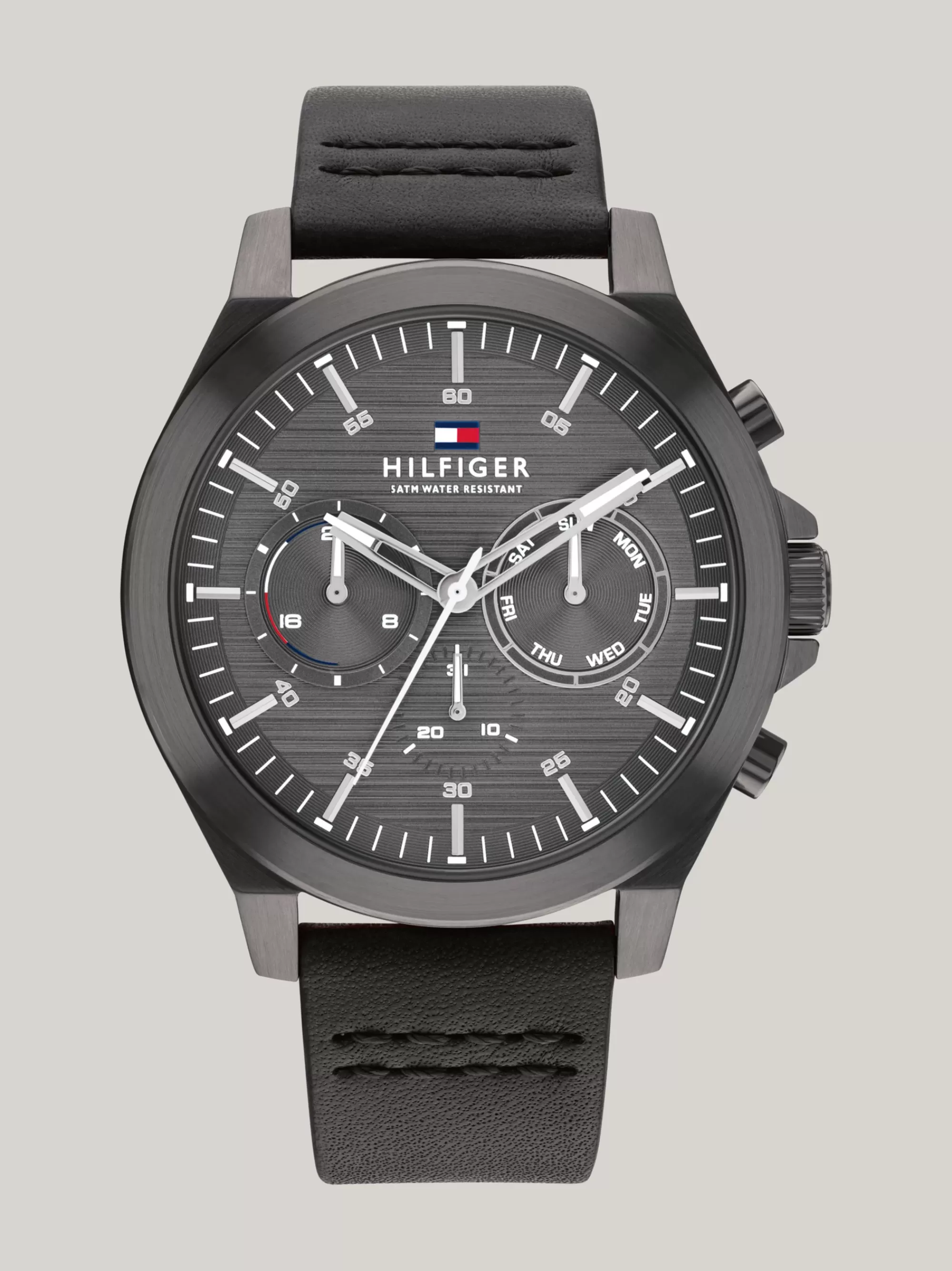 Horloges*Tommy Hilfiger Donkergrijs Horloge Met Grijze Wijzerplaat GREY